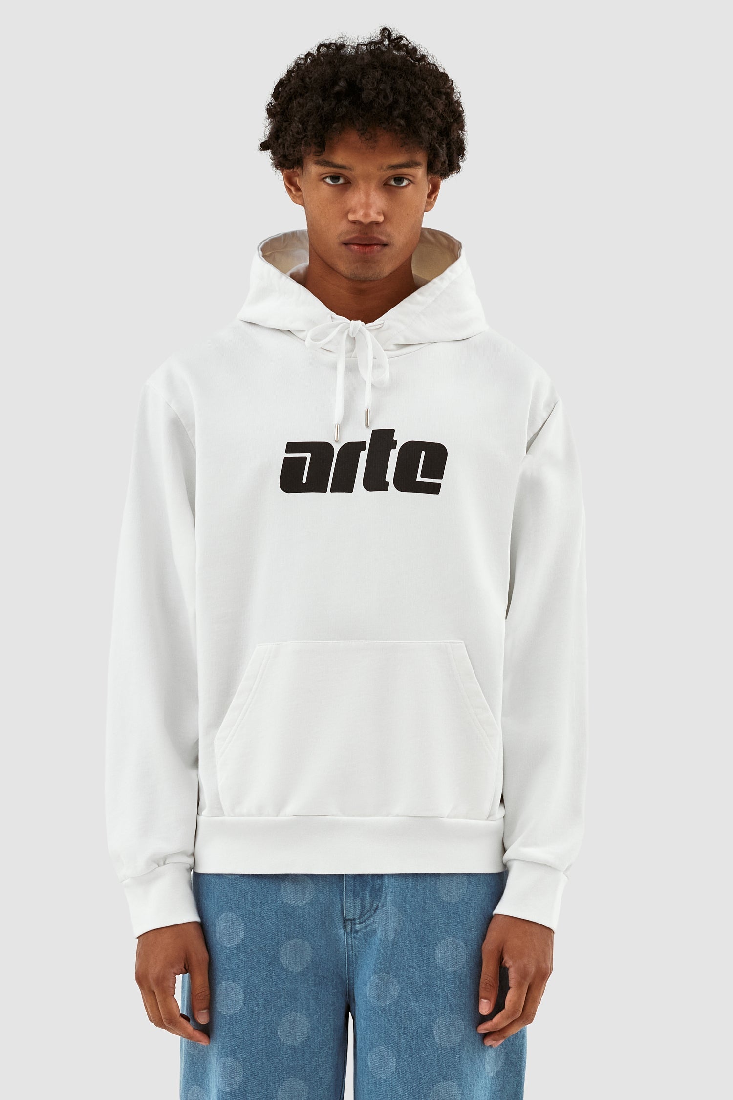 Sweat à capuche avec logo Hannes - Blanc