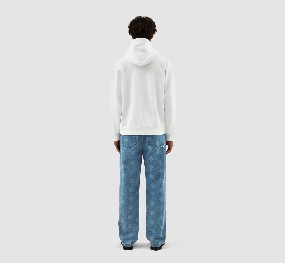 Sweat à capuche avec logo Hannes - Blanc