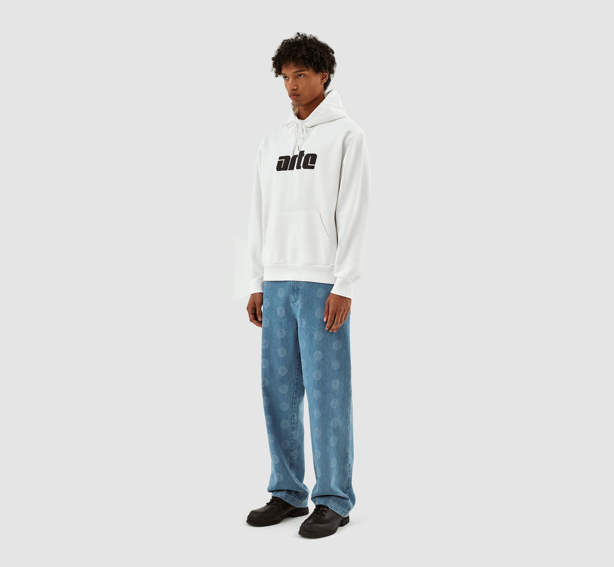 Sweat à capuche avec logo Hannes - Blanc