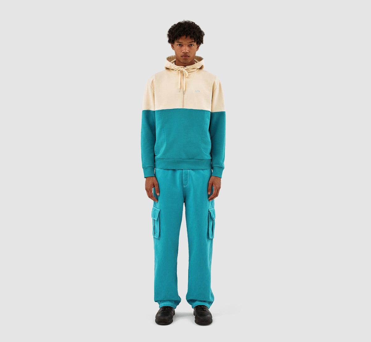 Henny Multi Hoodie - Crème/Bleu de lac