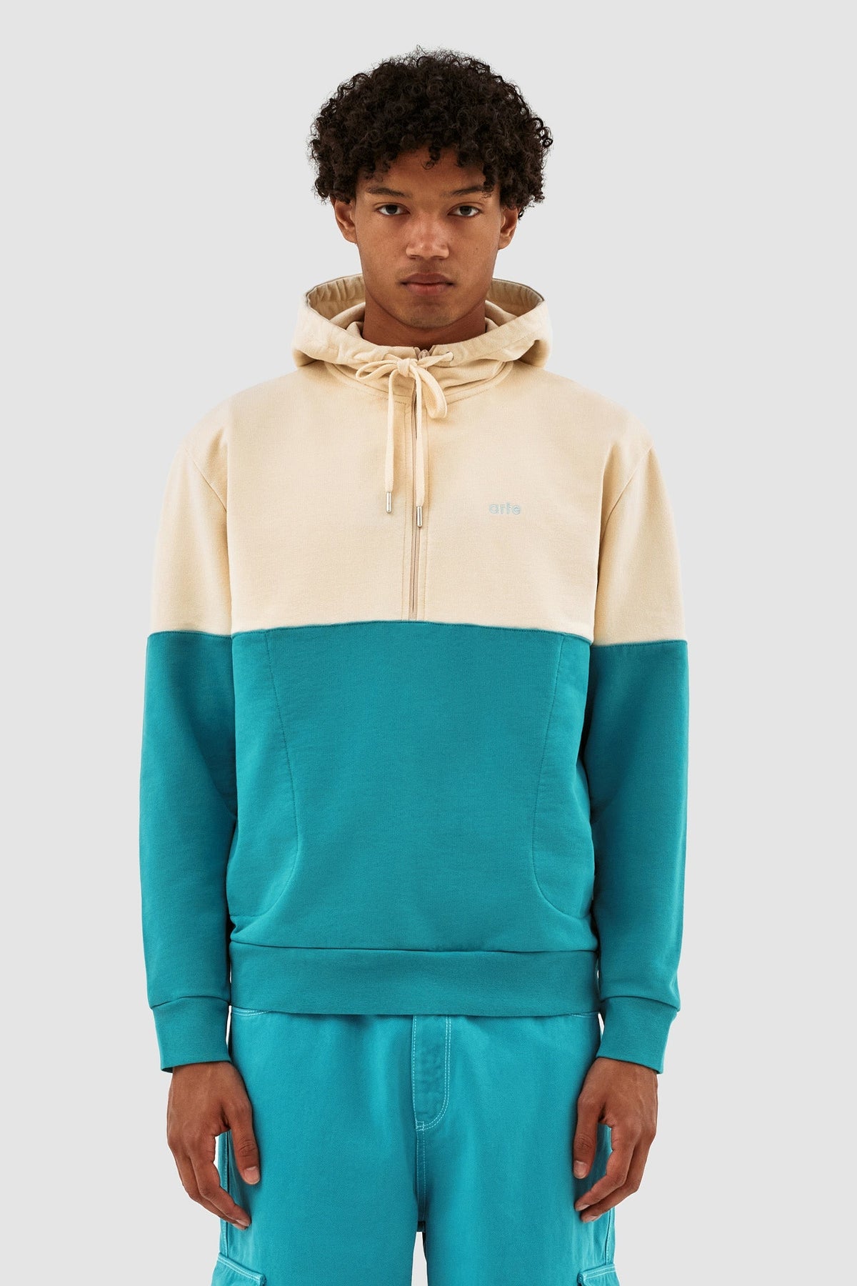 Henny Multi Hoodie - Crème/Bleu de lac