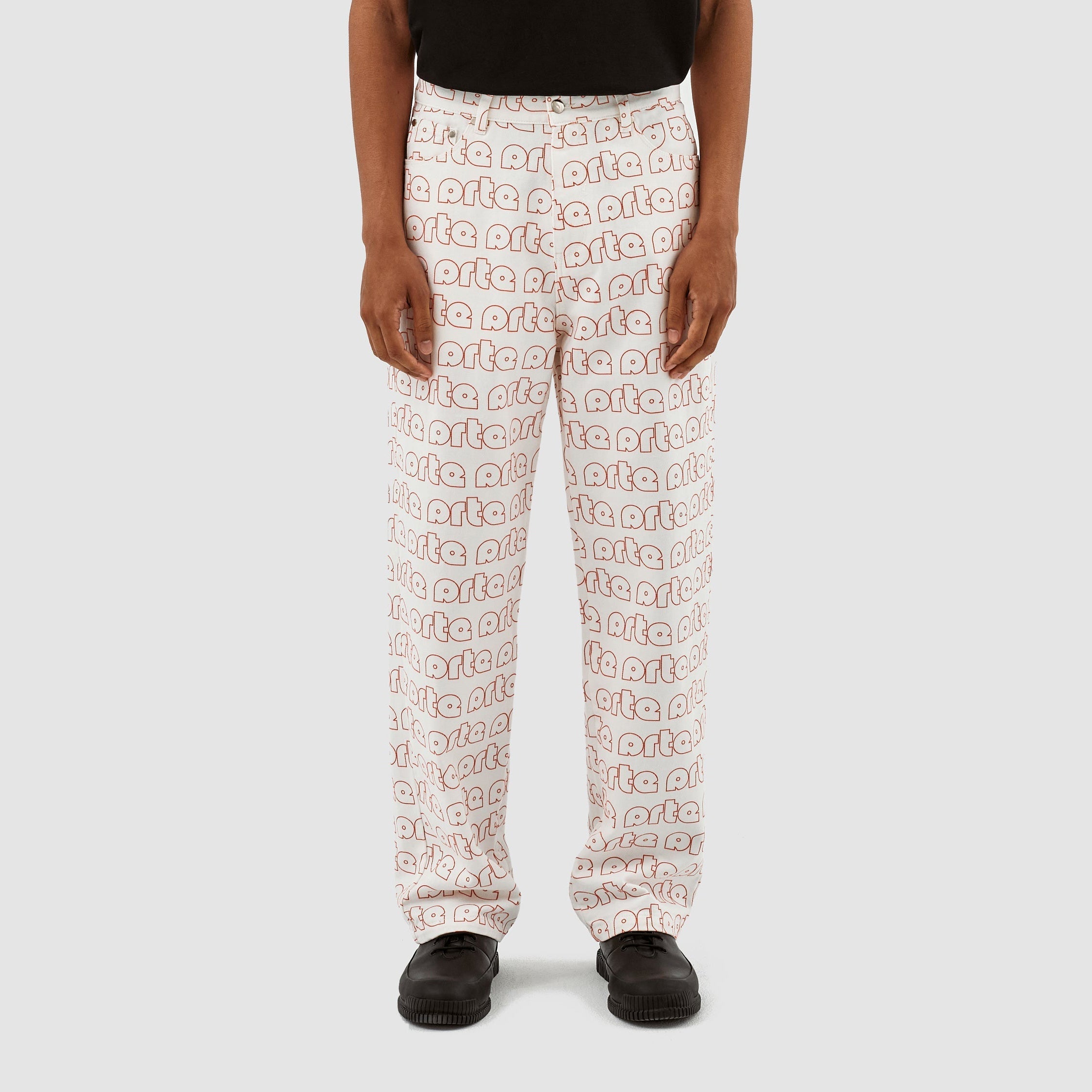 Pantalon Paul Allover Logo - Rouge/Blanc