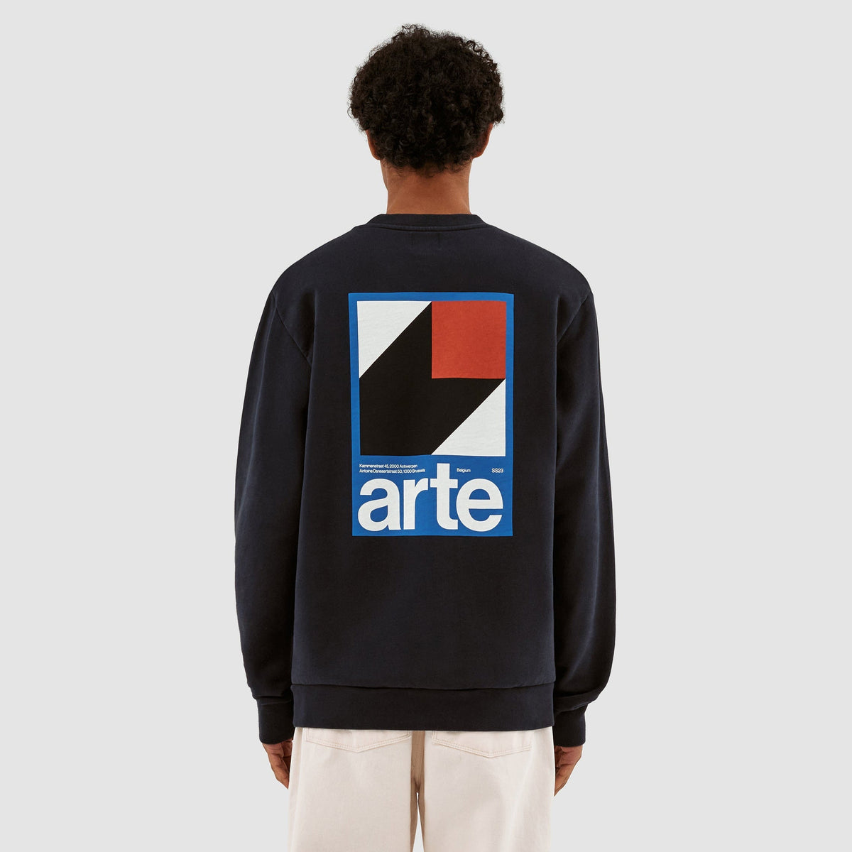 Conrad Back Print Crewneck - Marine