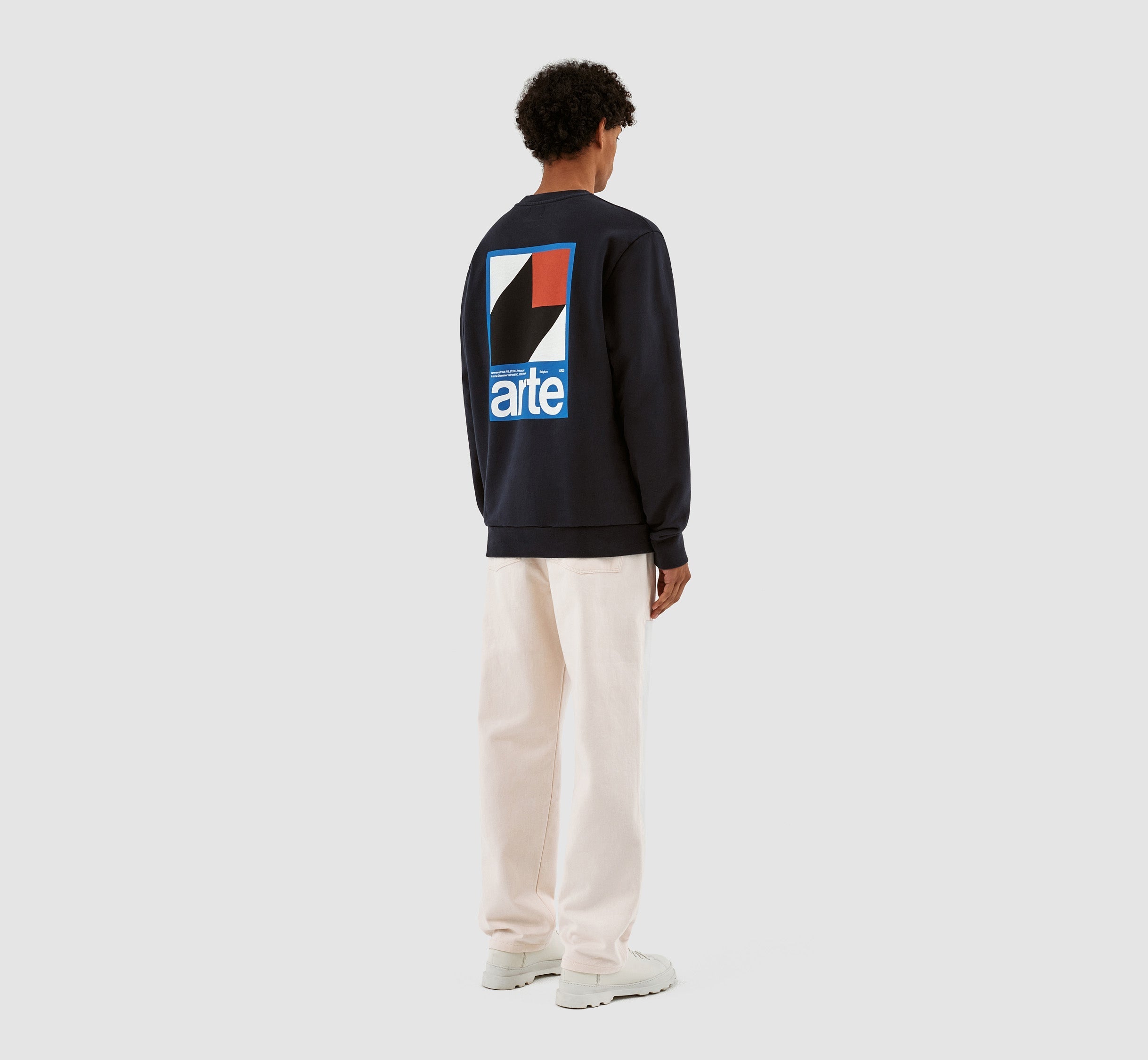 Conrad Back Print Crewneck - Marine