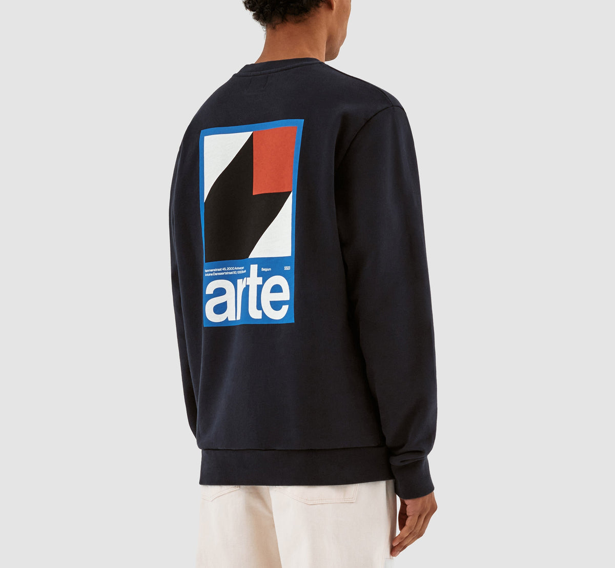 Conrad Back Print Crewneck - Marine