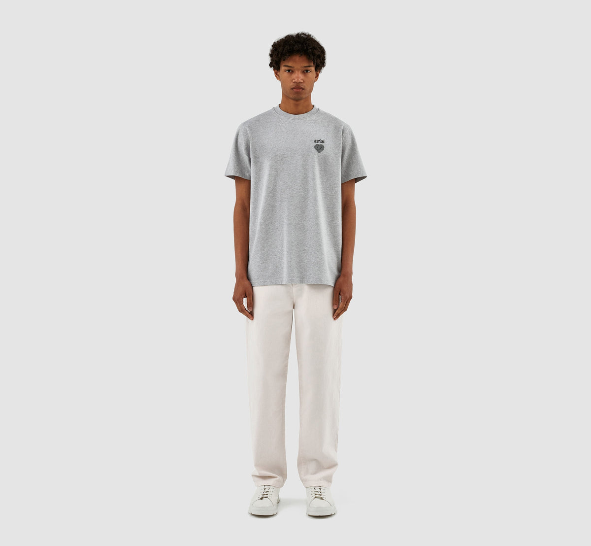 Taut Embroi Heart Logo T-shirt - Gris
