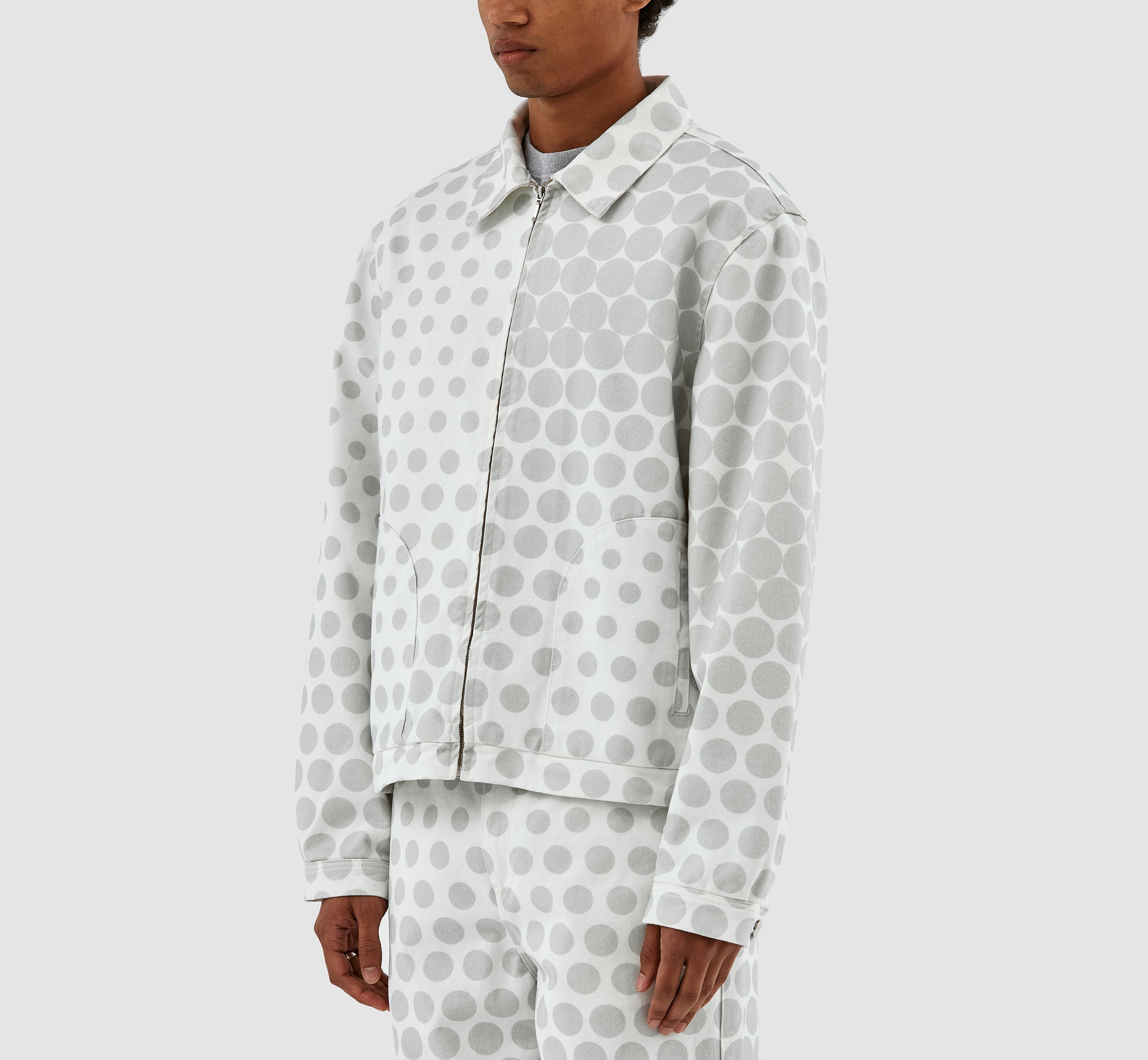 Veste à pois Jackson - Crème/Gris clair