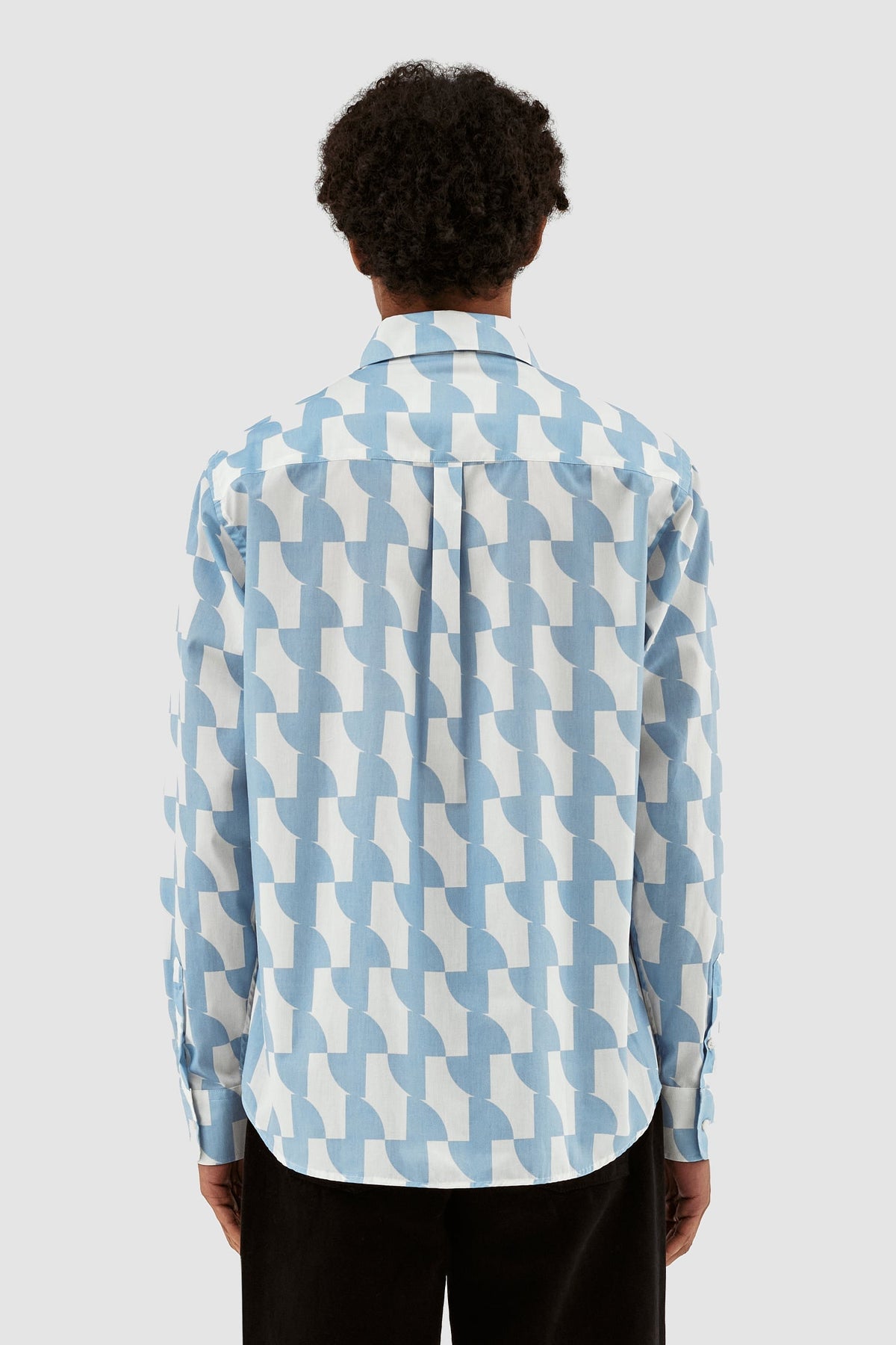 Chemise imprimée Stockton - Bleu clair/blanc