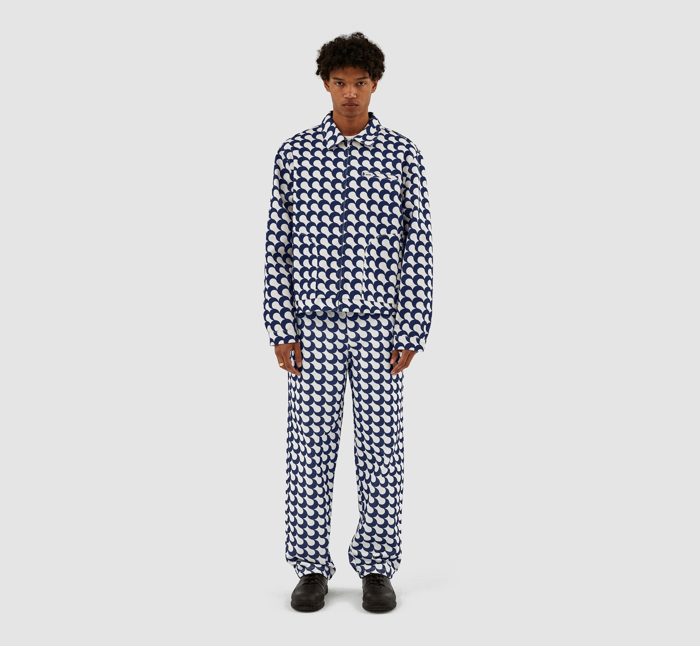Veste Jackson imprimé Bau - Marine/Blanc