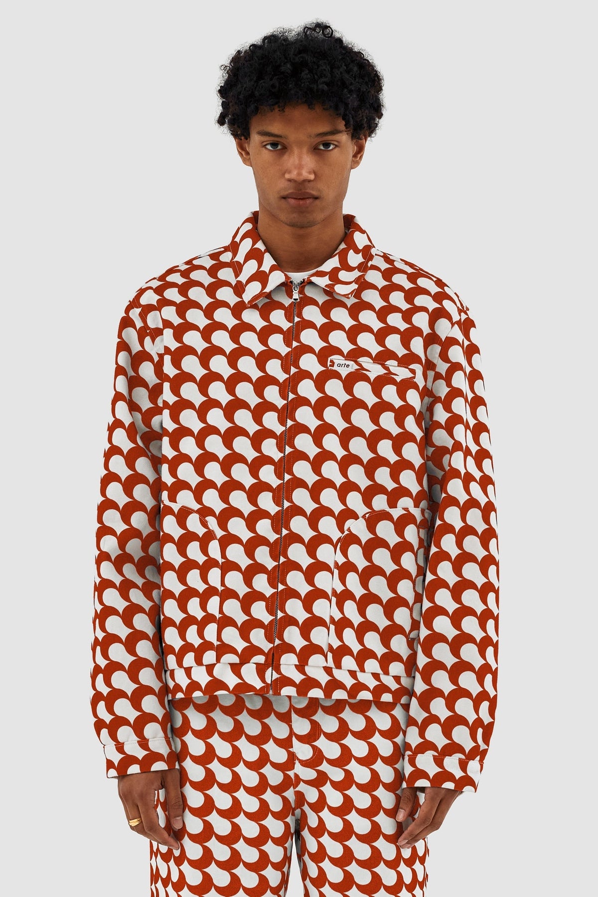 Veste Jackson Imprimé Bau - Rouge/Blanc