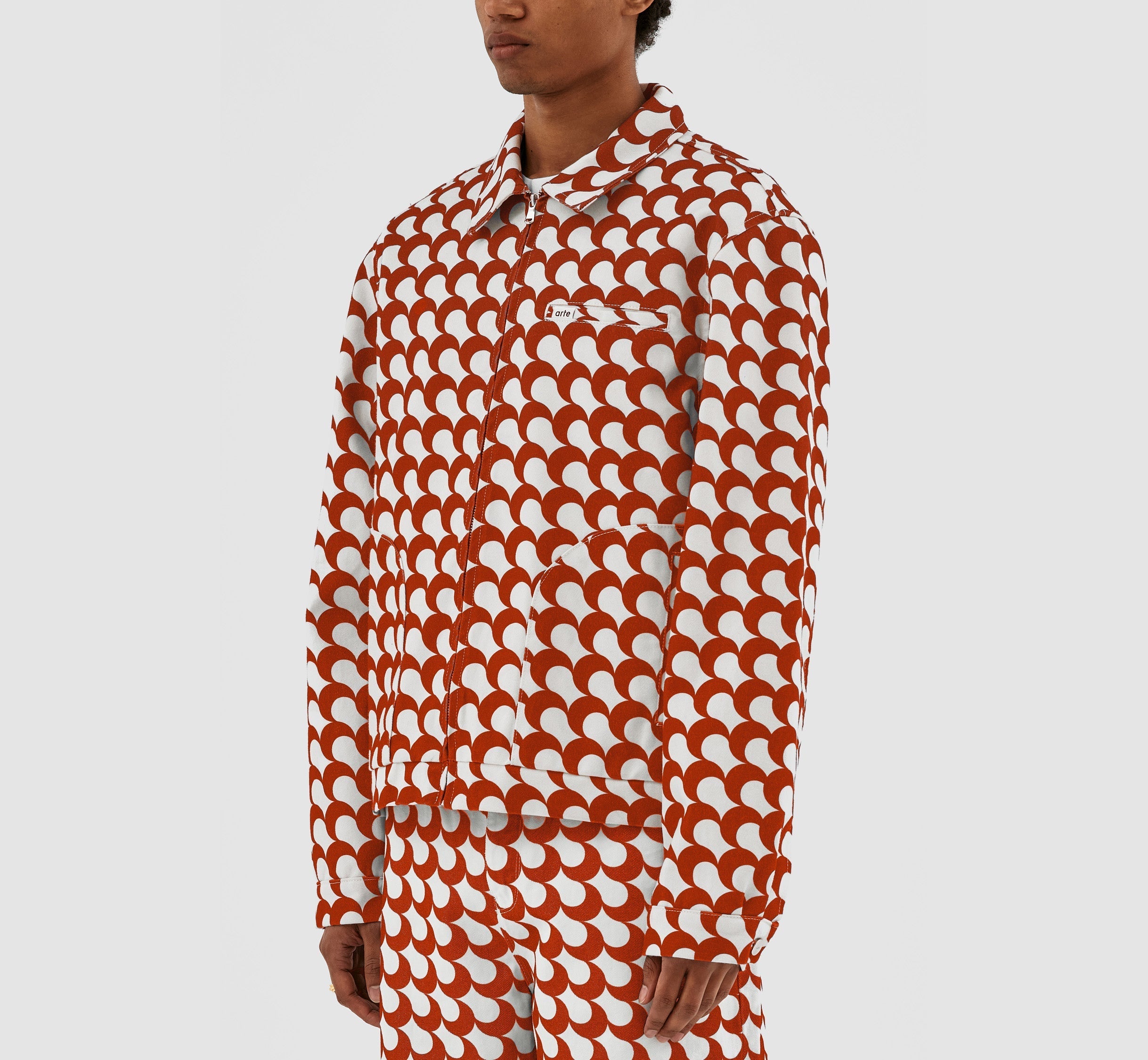 Veste Jackson Imprimé Bau - Rouge/Blanc