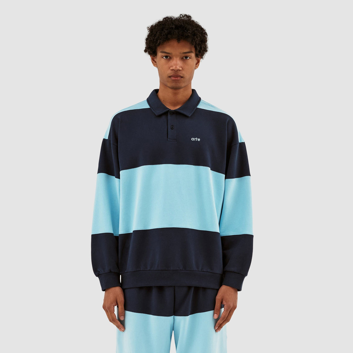 Pull Cam Stripes - Navy/Light Blue
