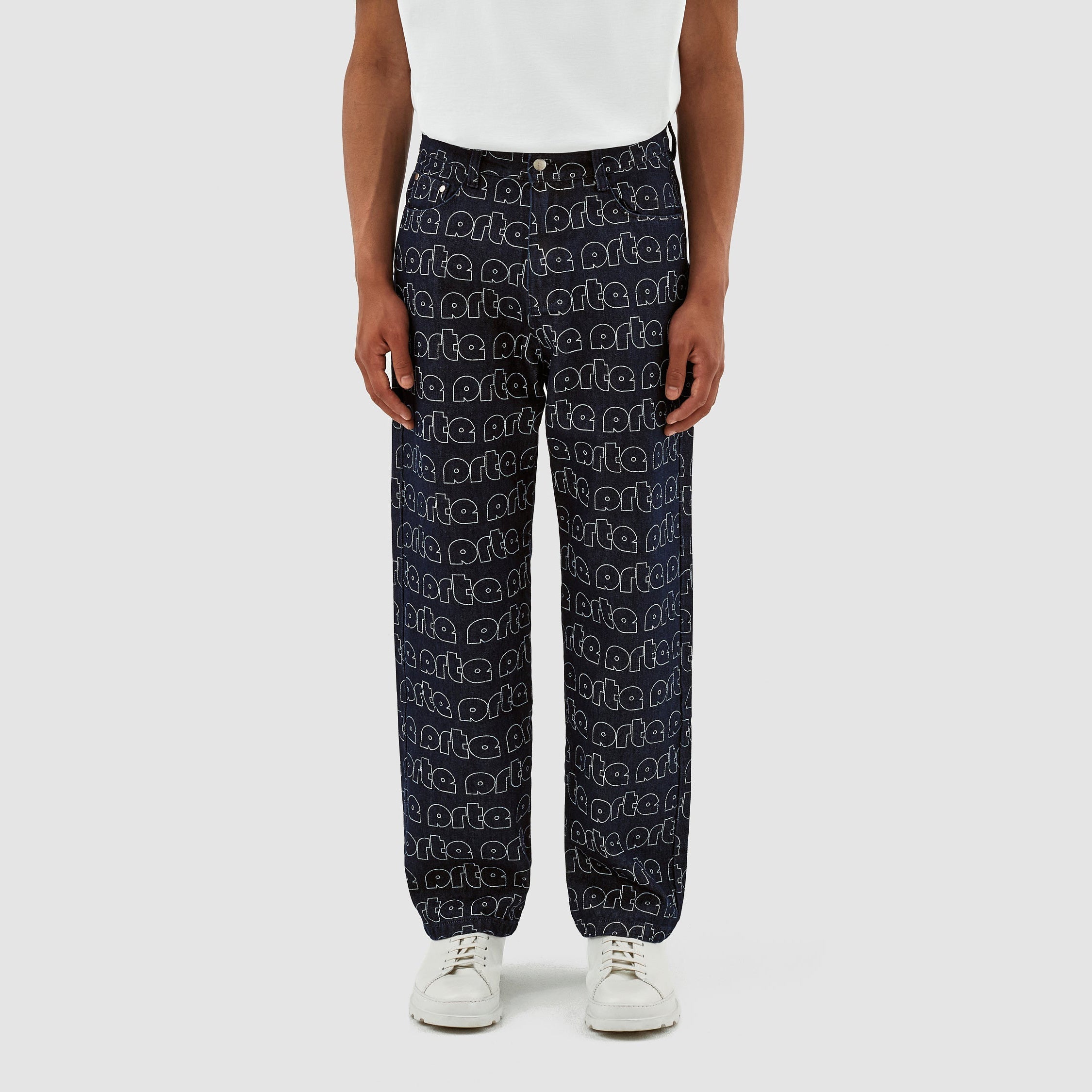 Pantalon Paul Allover Logo - Bleu/Blanc