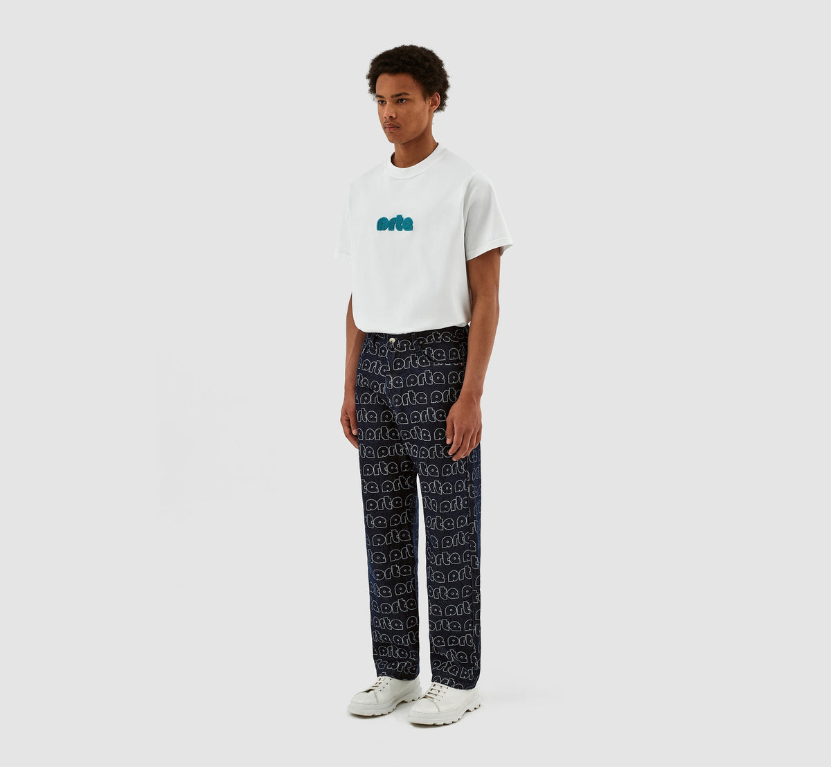 Pantalon Paul Allover Logo - Bleu/Blanc