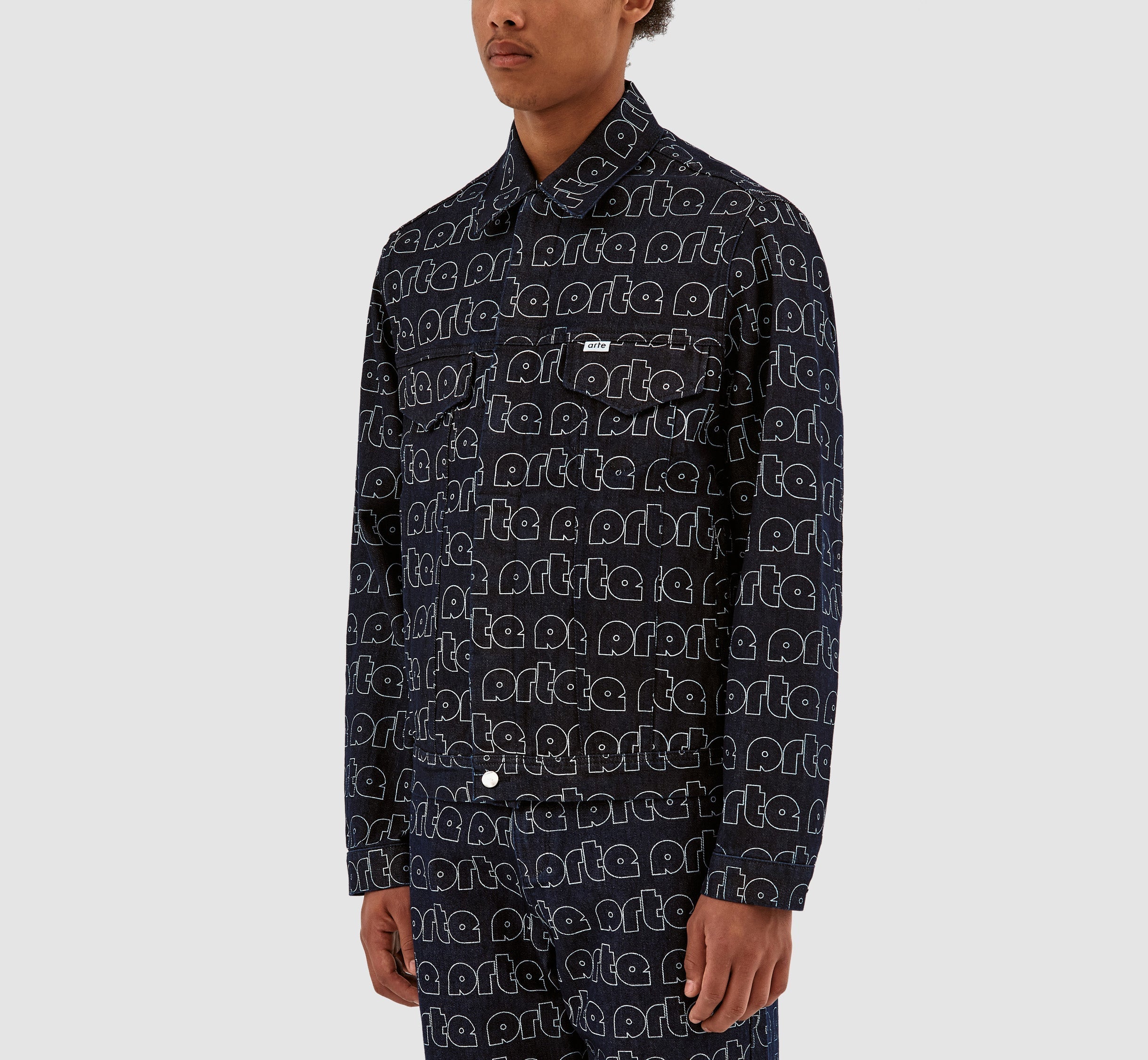 Veste Jackson avec logo Allover - Bleu/Blanc