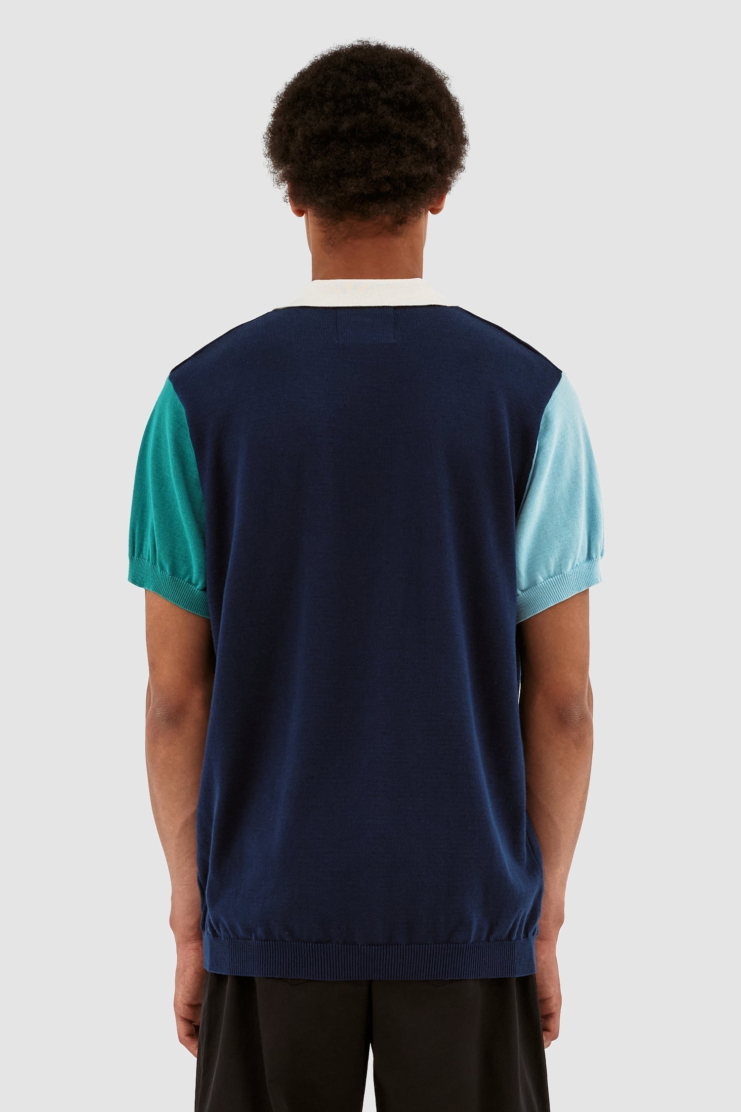 Polo contrasté Koren - Marine