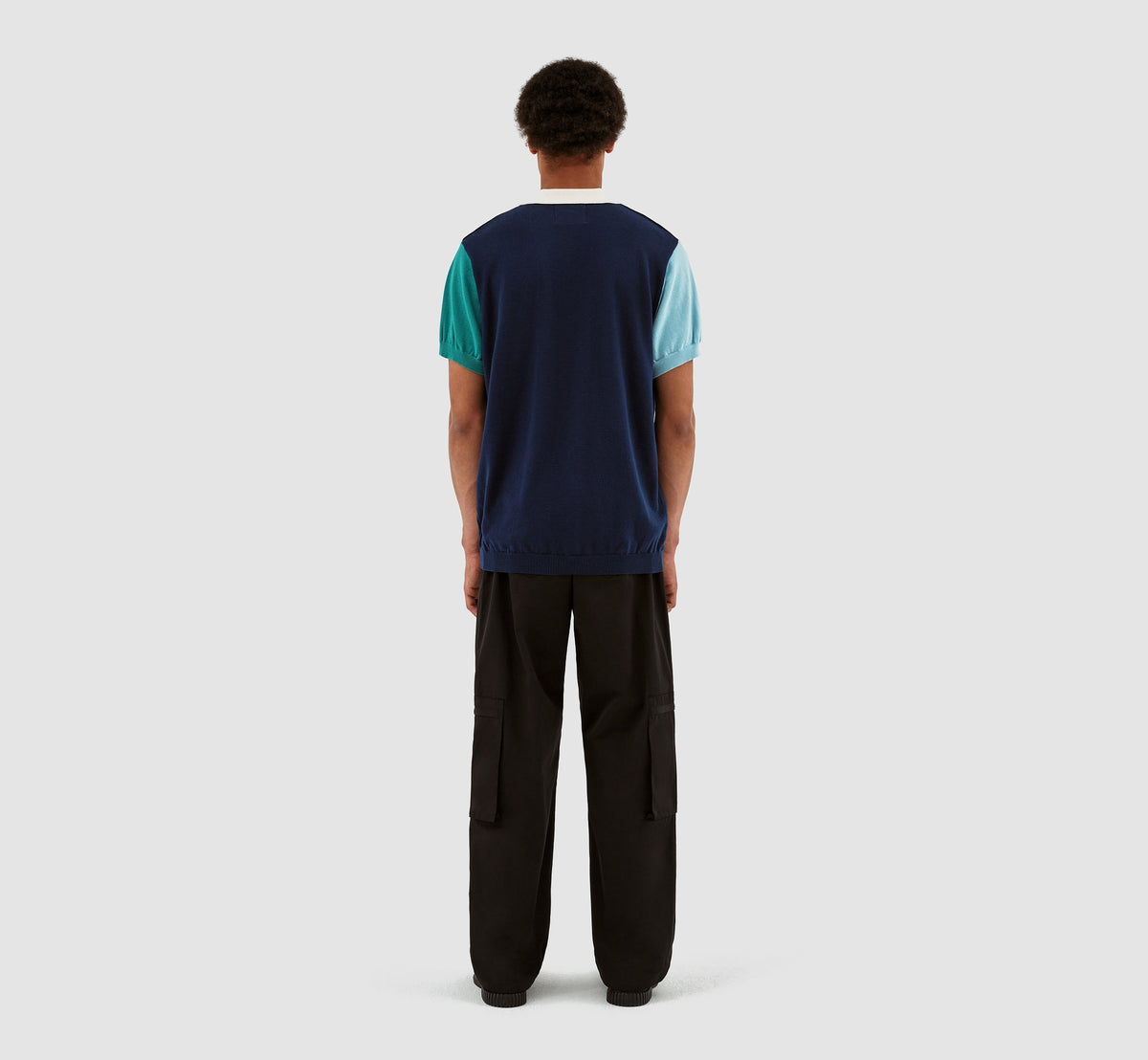 Polo contrasté Koren - Marine