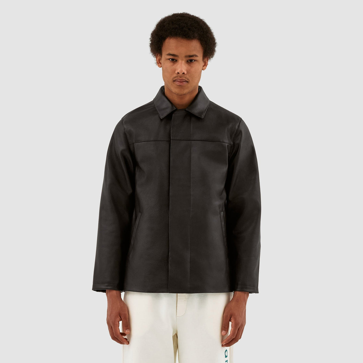John Leather Jacket - Noir