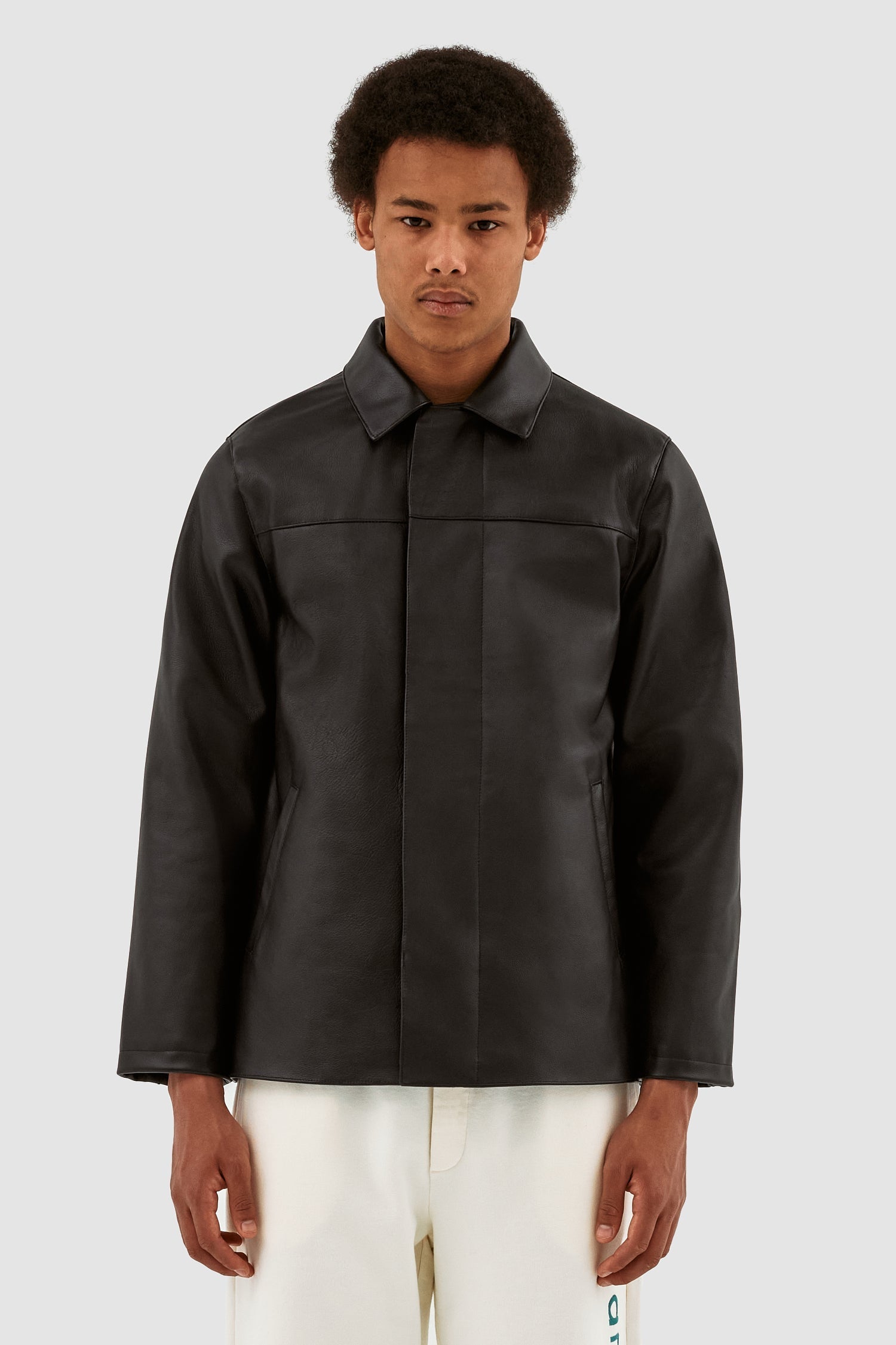 John Leather Jacket - Noir