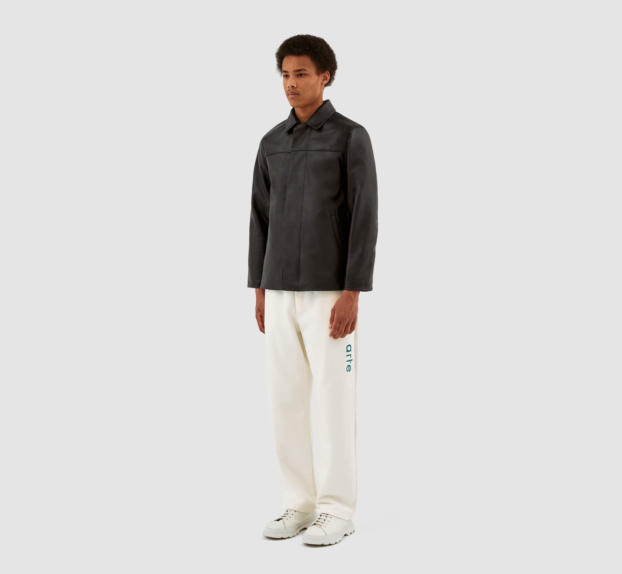 John Leather Jacket - Noir