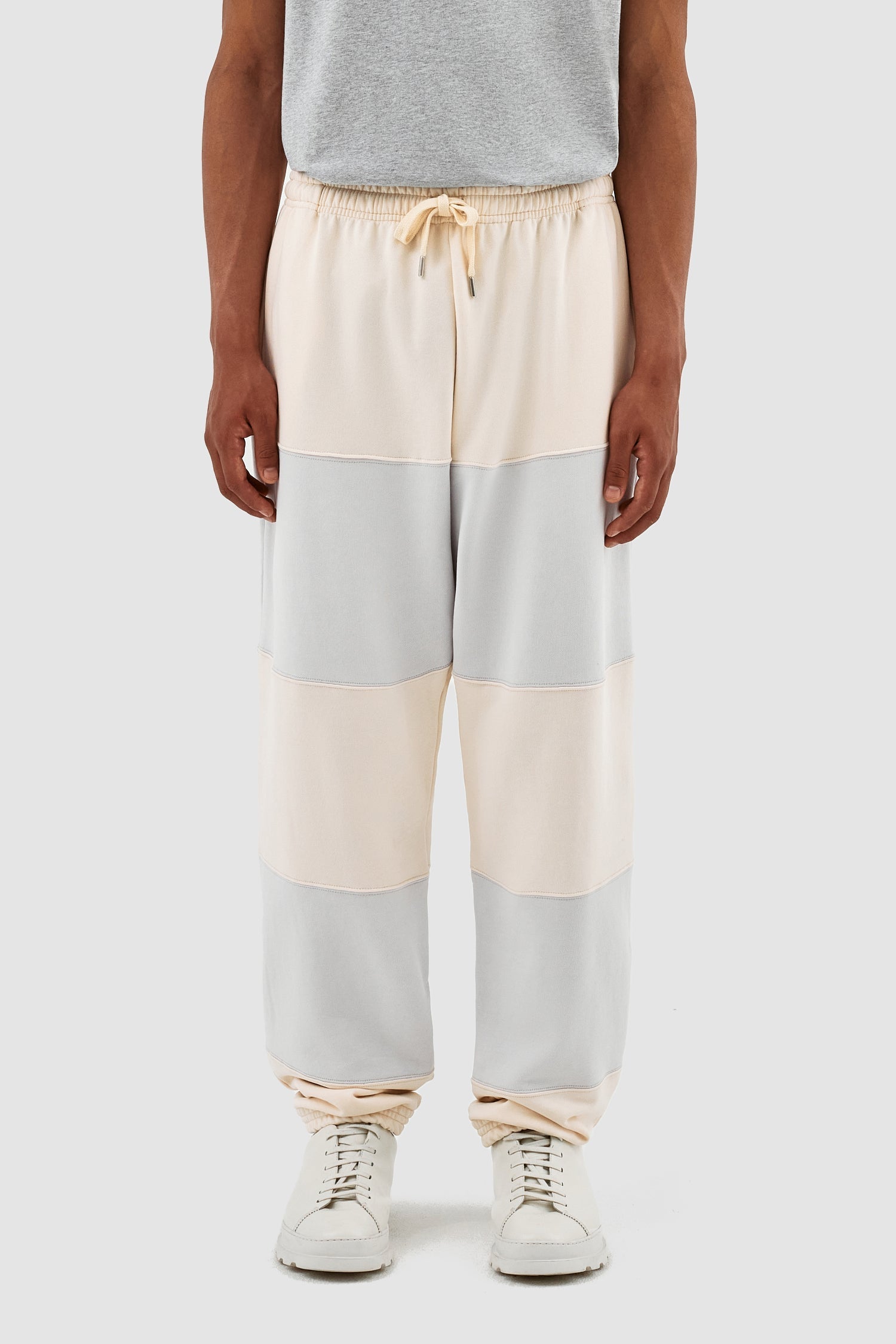 Pantalon à rayures Tristian - Crème/Gris clair