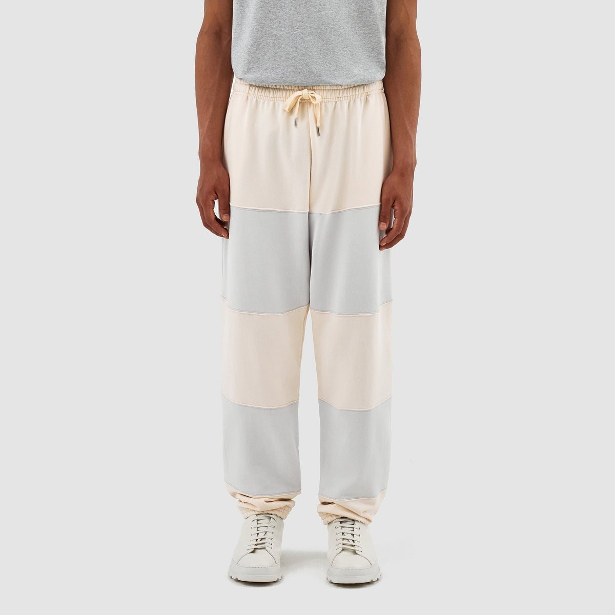Pantalon à rayures Tristian - Crème/Gris clair