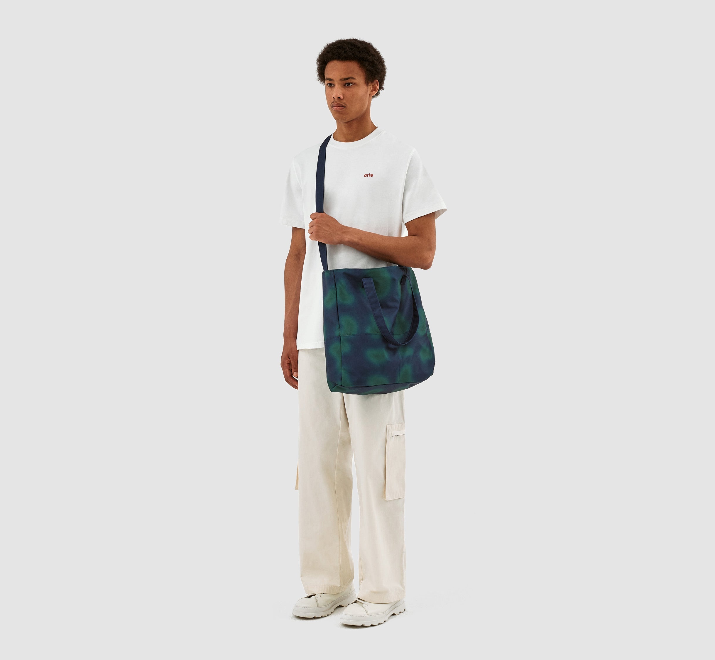 Totebag imprimé Thompson - Marine/Vert