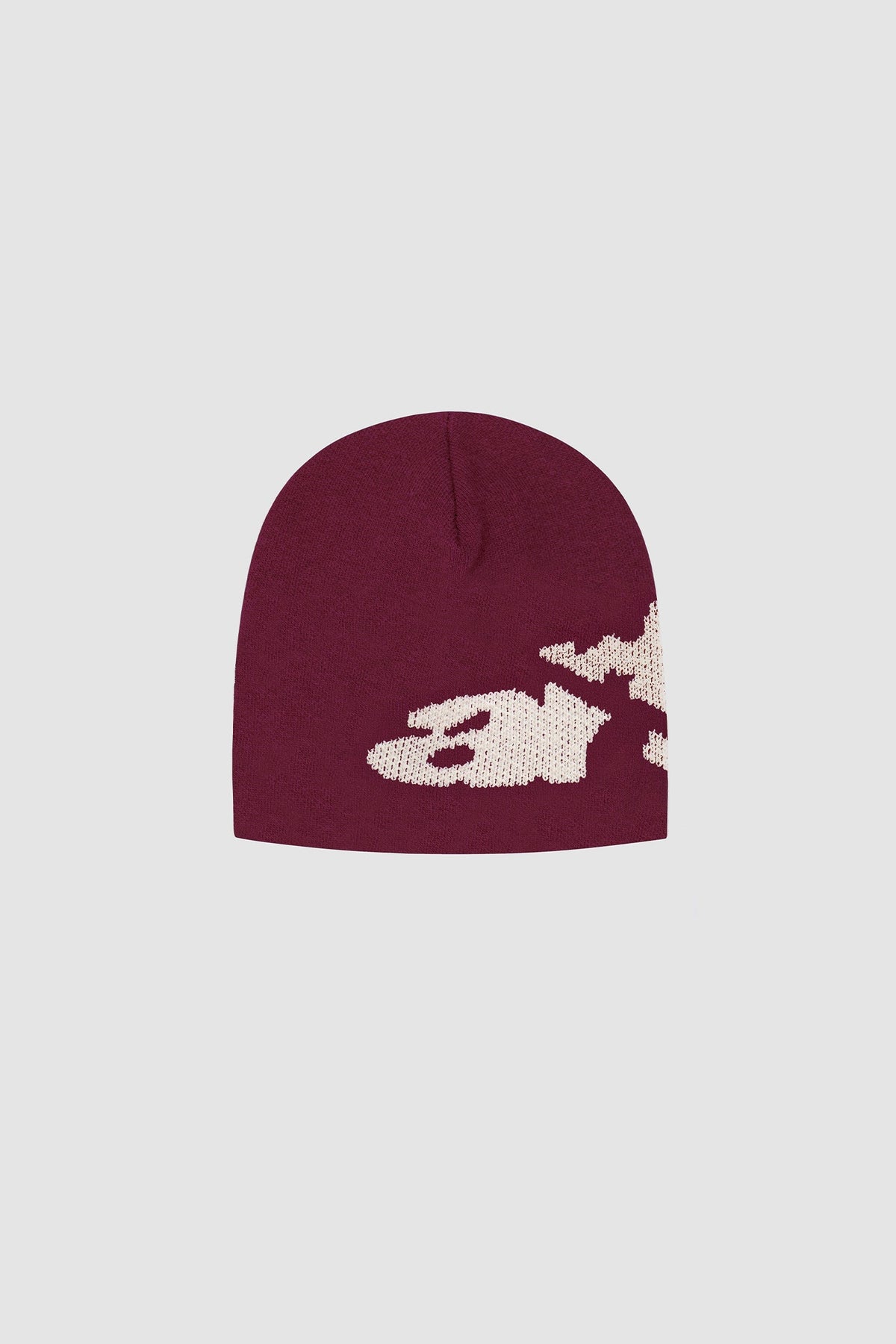 Bonnet déchiré Arte Side Beanie - Bordeaux
