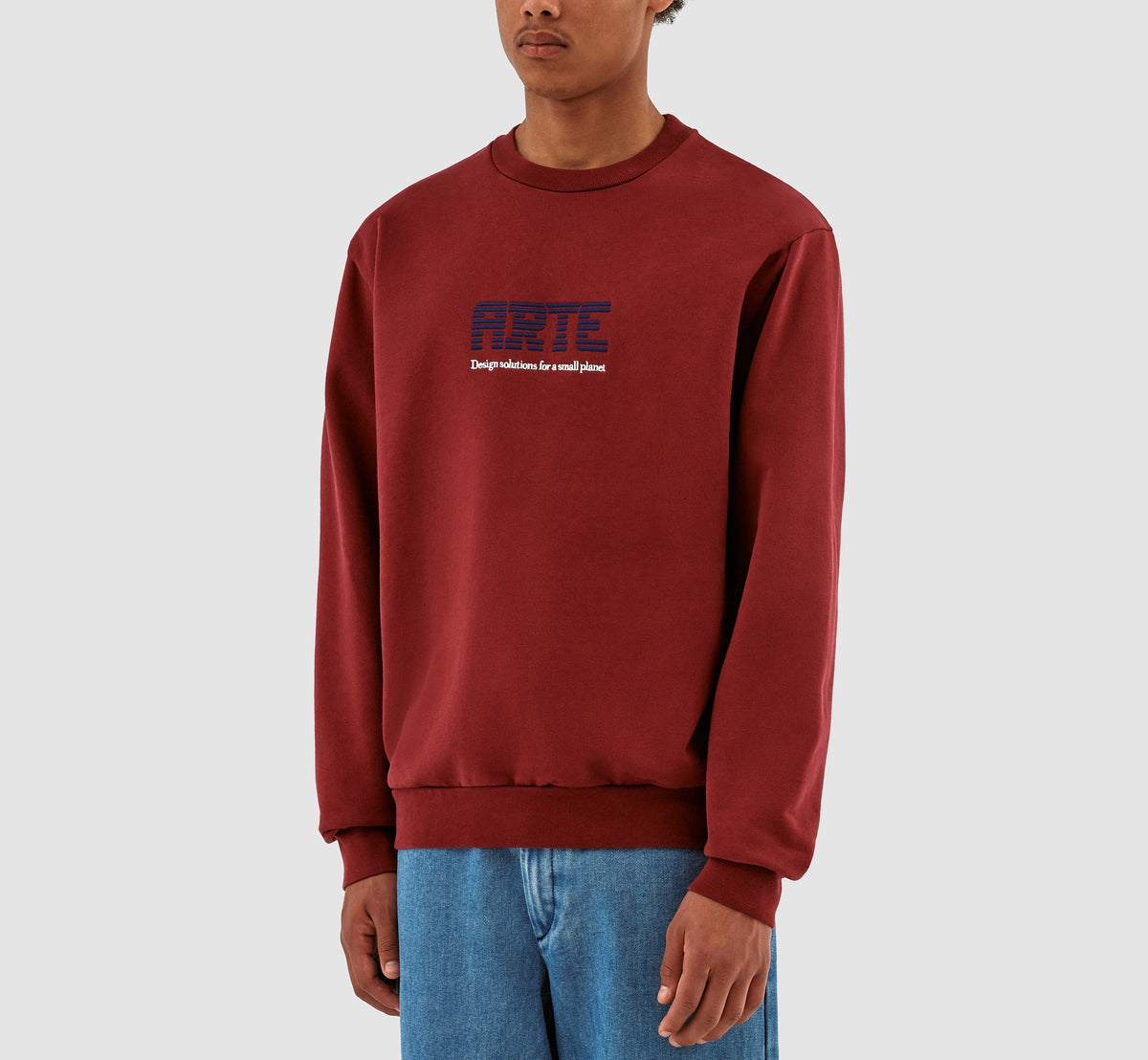 Clarck Block Logo Crewneck - Bordeaux