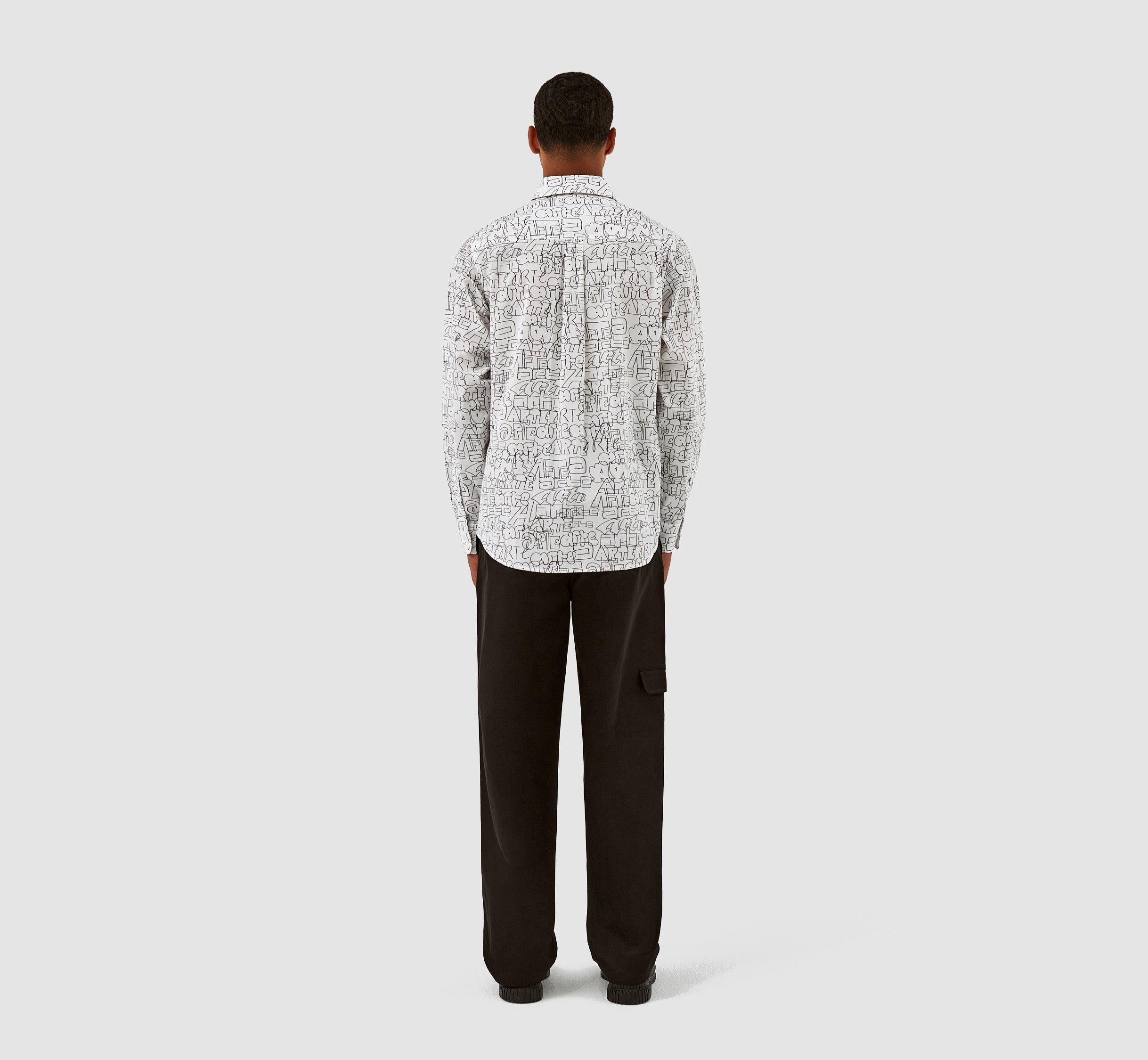 Chemise Stockton avec logo Allover - Blanc/Noir