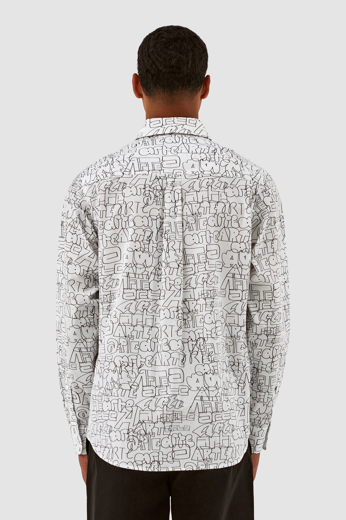 Chemise Stockton avec logo Allover - Blanc/Noir