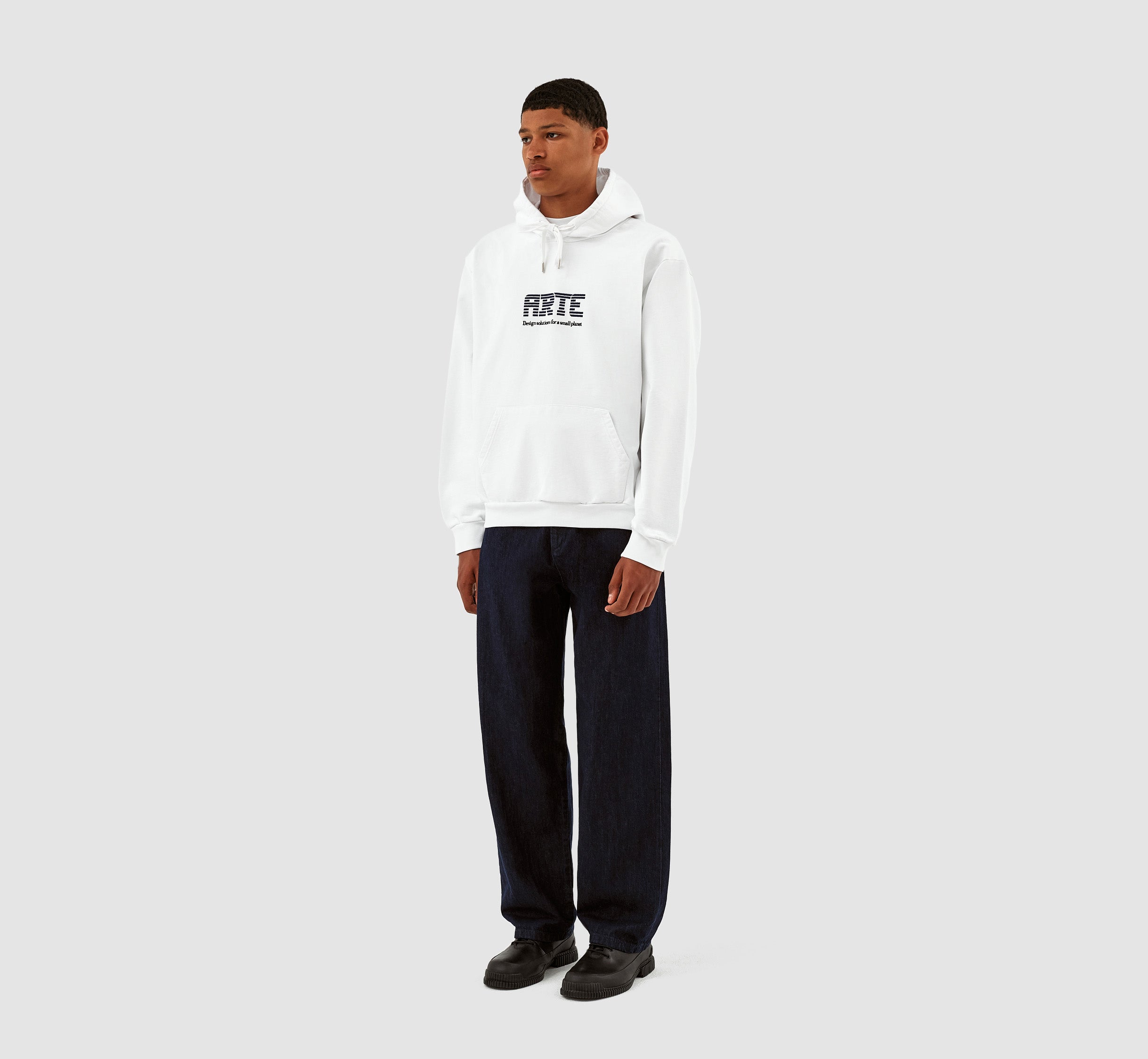Sweat à capuche Harris Patch Logo - Blanc