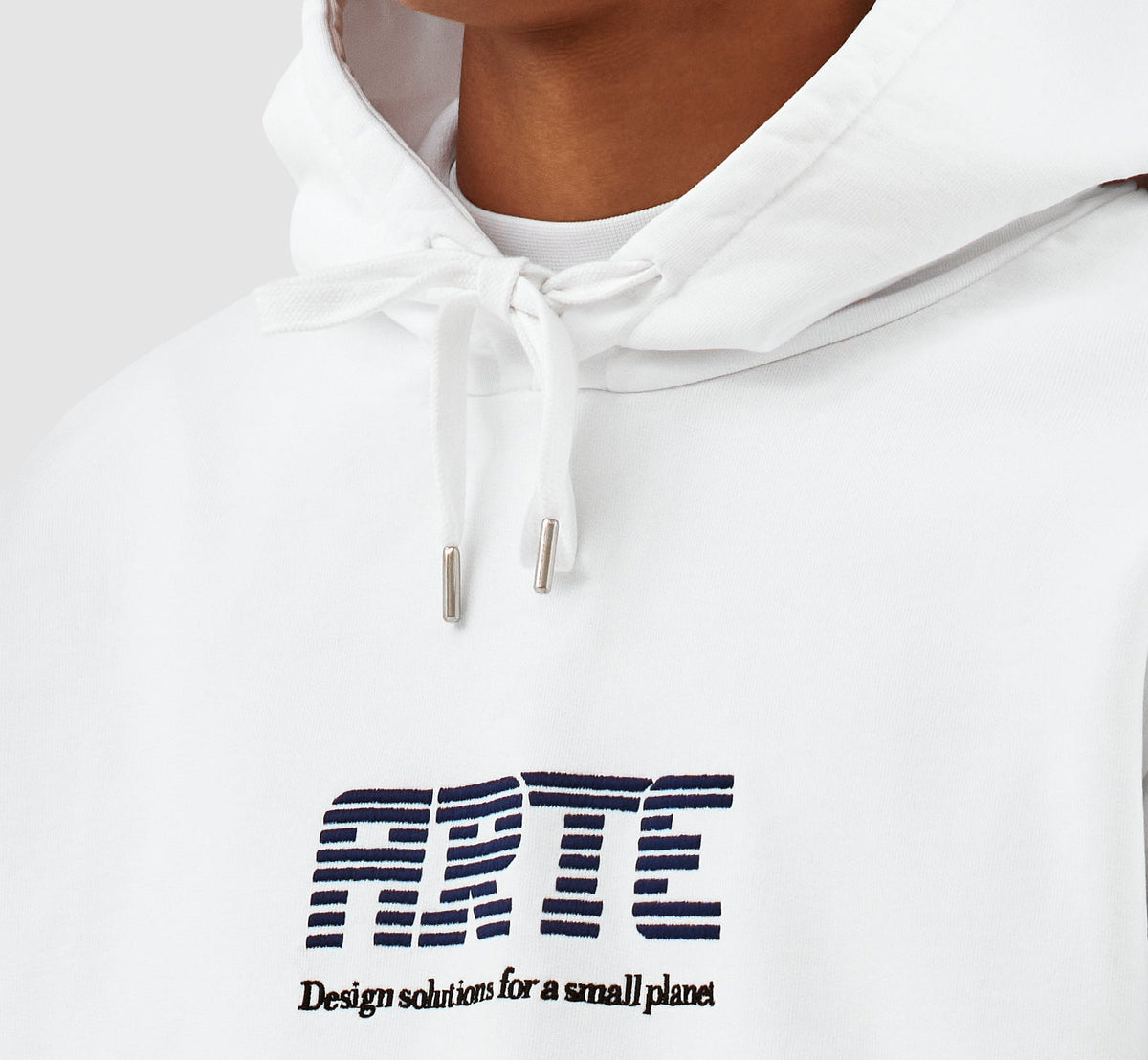 Sweat à capuche Harris Patch Logo - Blanc
