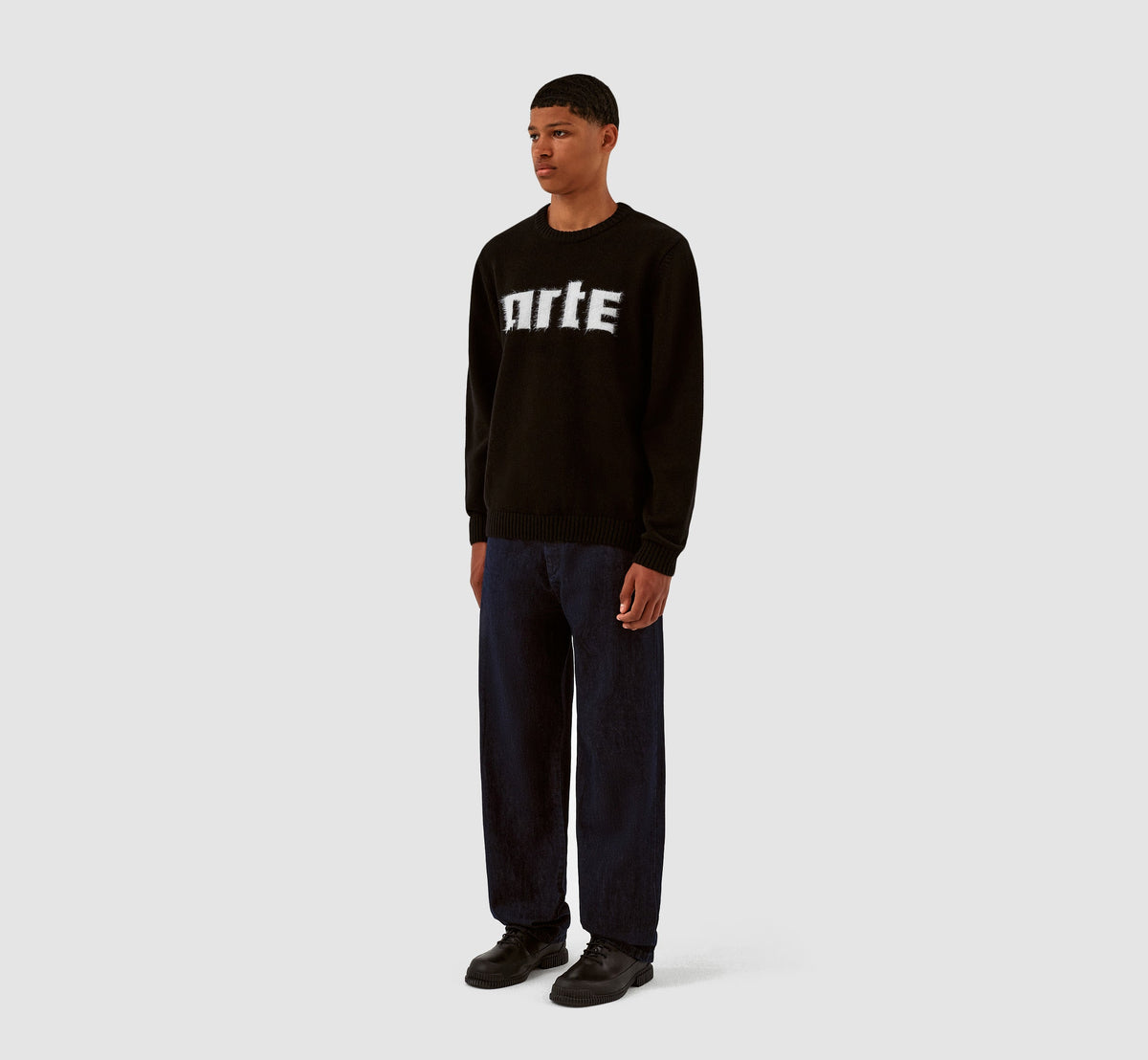 Pull en maille avec logo Kobe - Noir