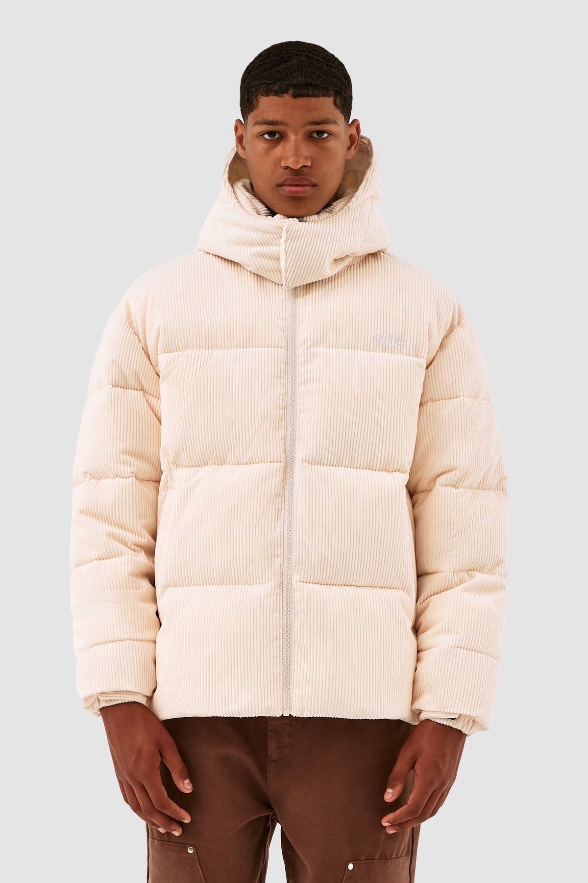 Veste ample en velours côtelé Joey - Crème