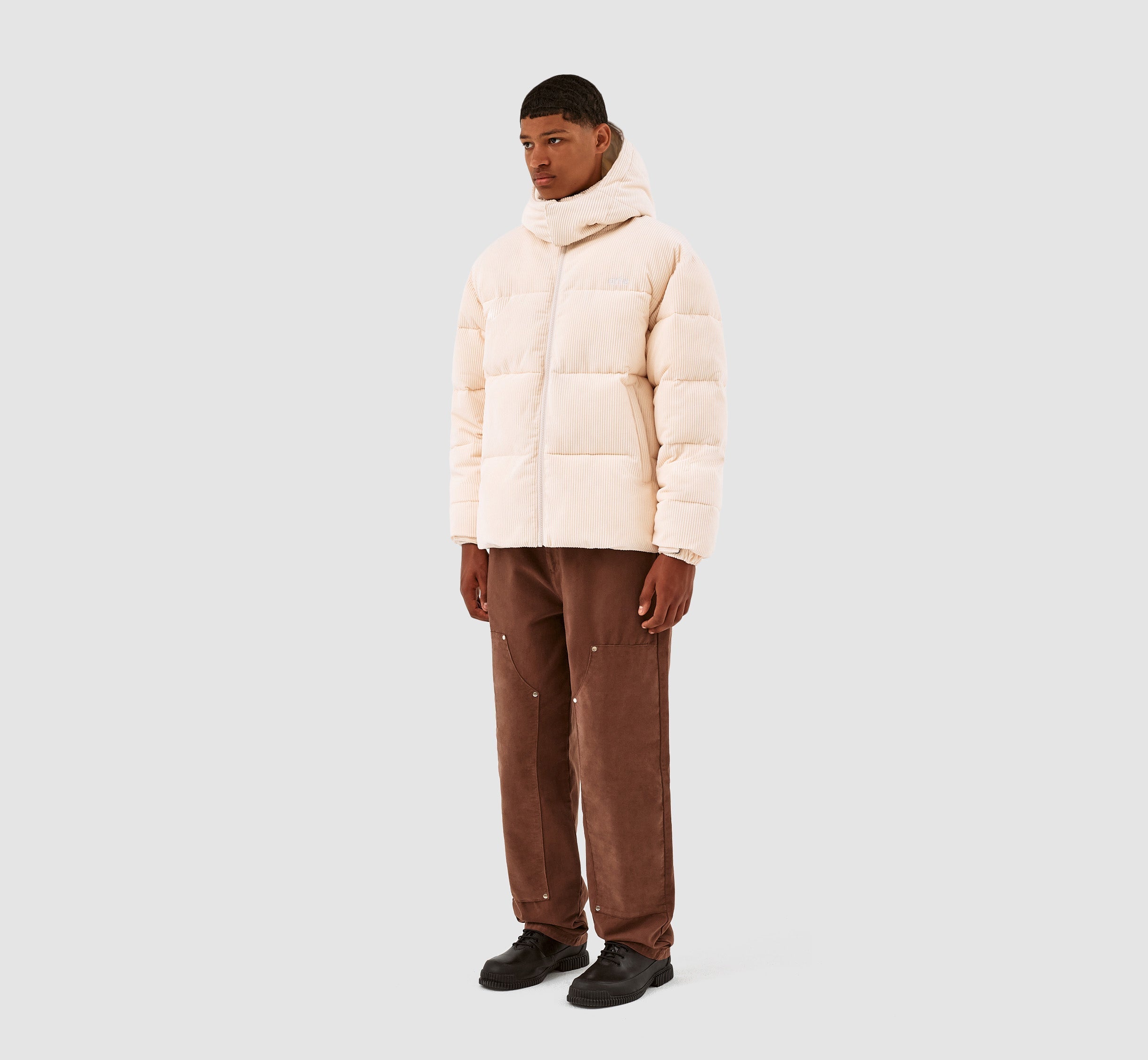 Veste ample en velours côtelé Joey - Crème