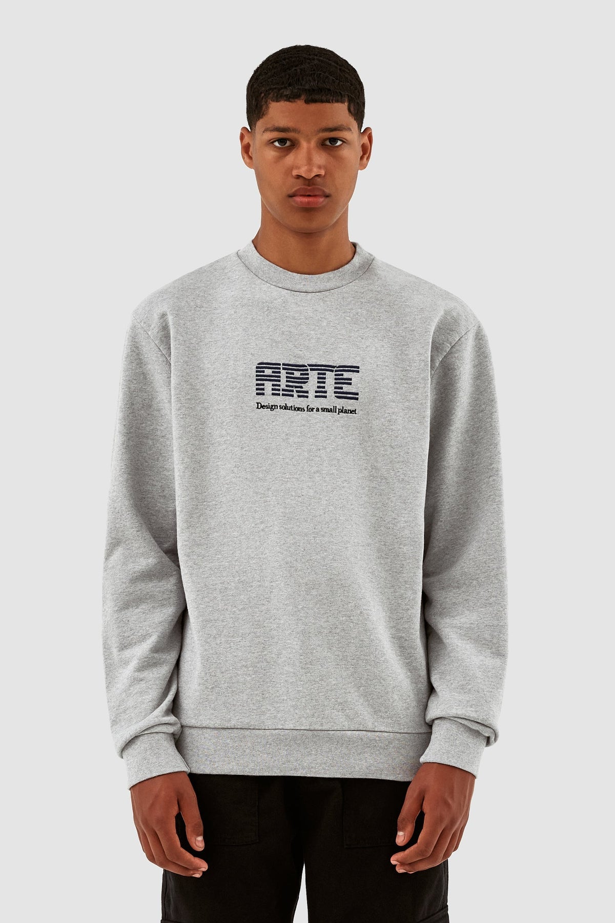 Clarck Block Logo Crewneck - Gris