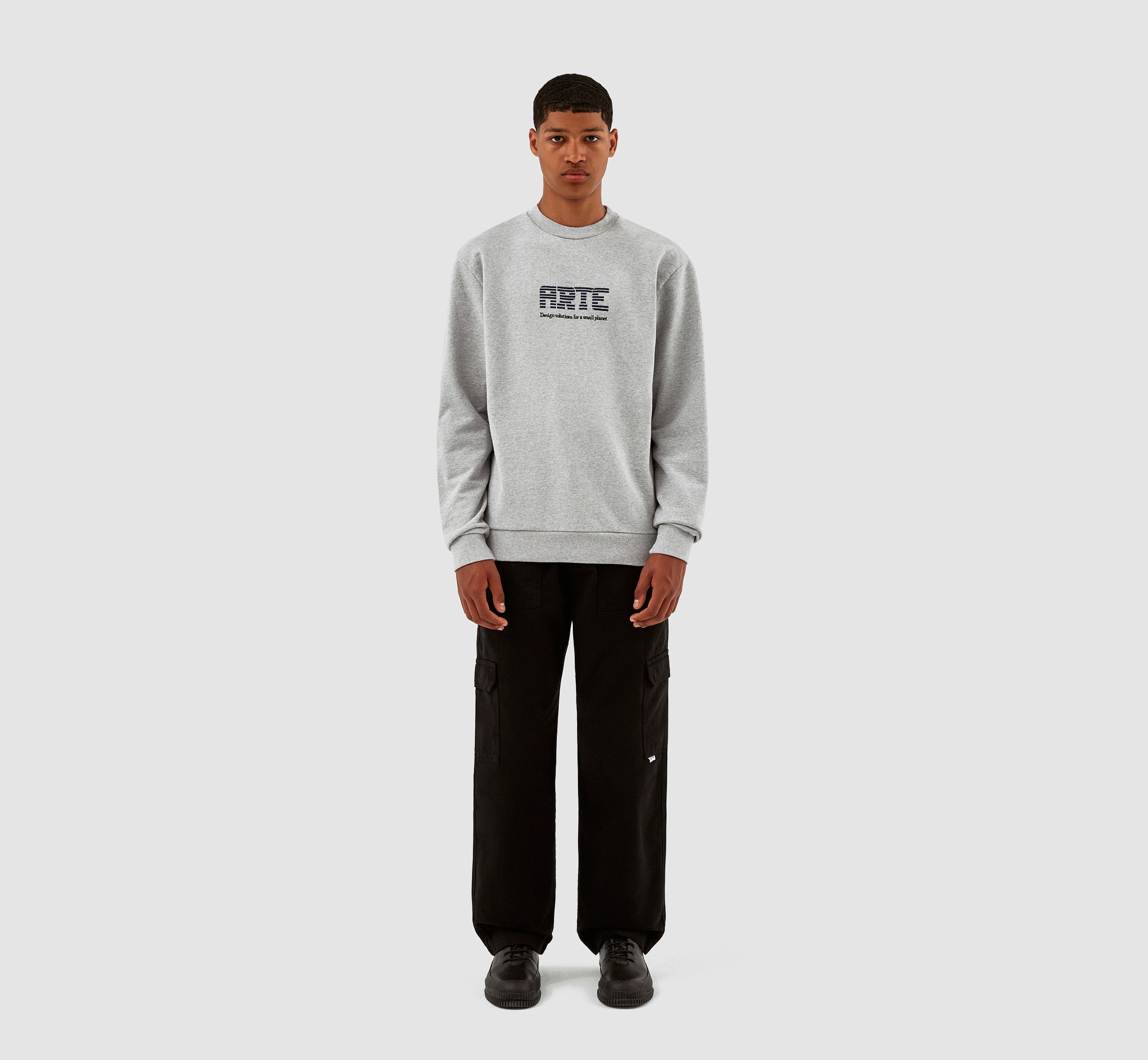 Clarck Block Logo Crewneck - Gris