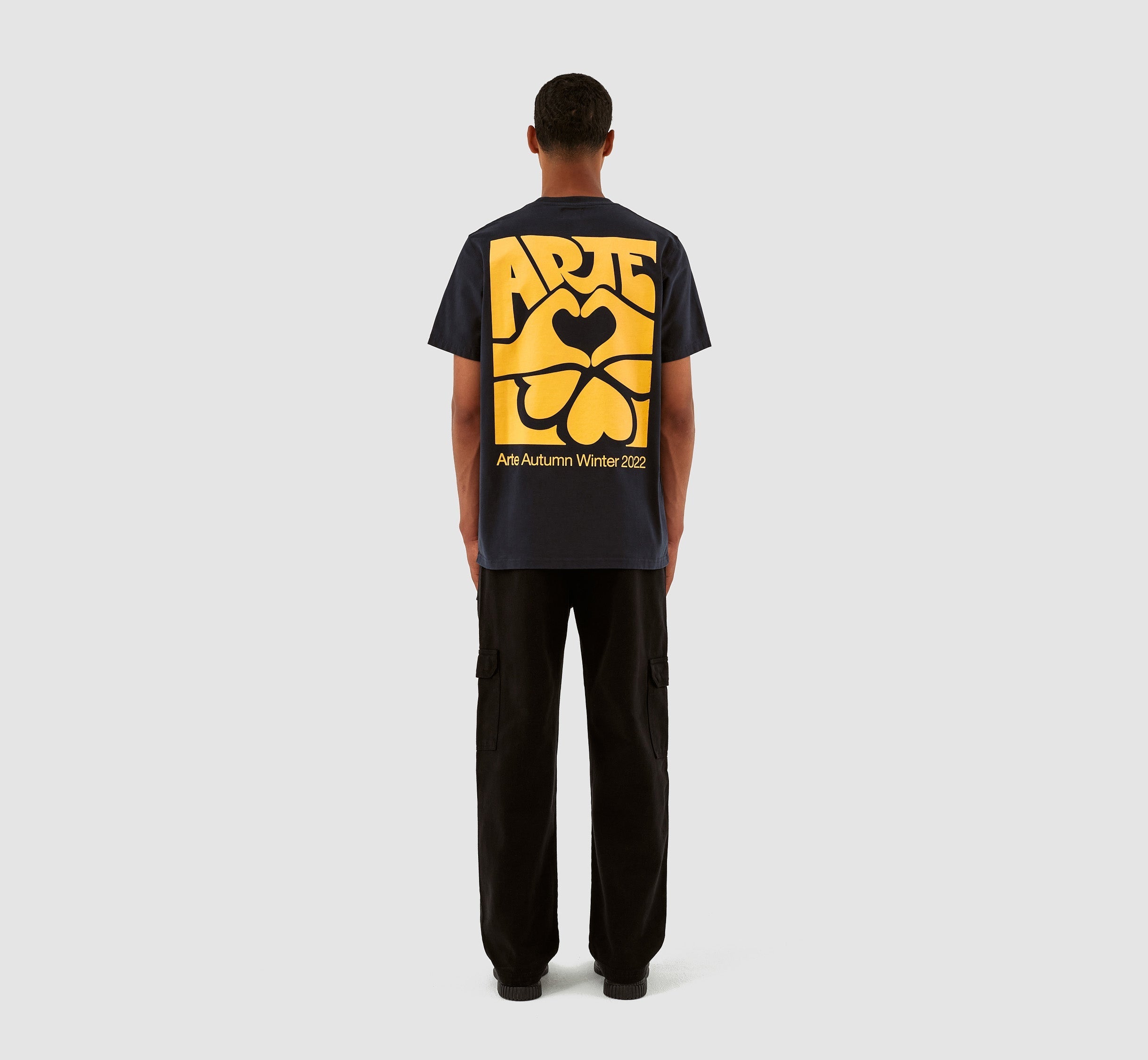 T-shirt Diels imprimé dans le dos de Turner - Marine