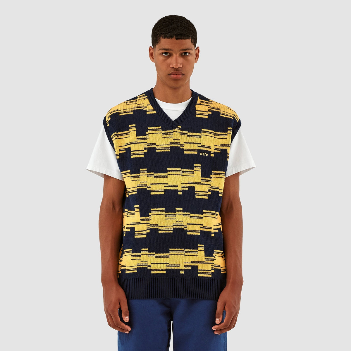 Tricot Karl Tertis - Marine/Jaune
