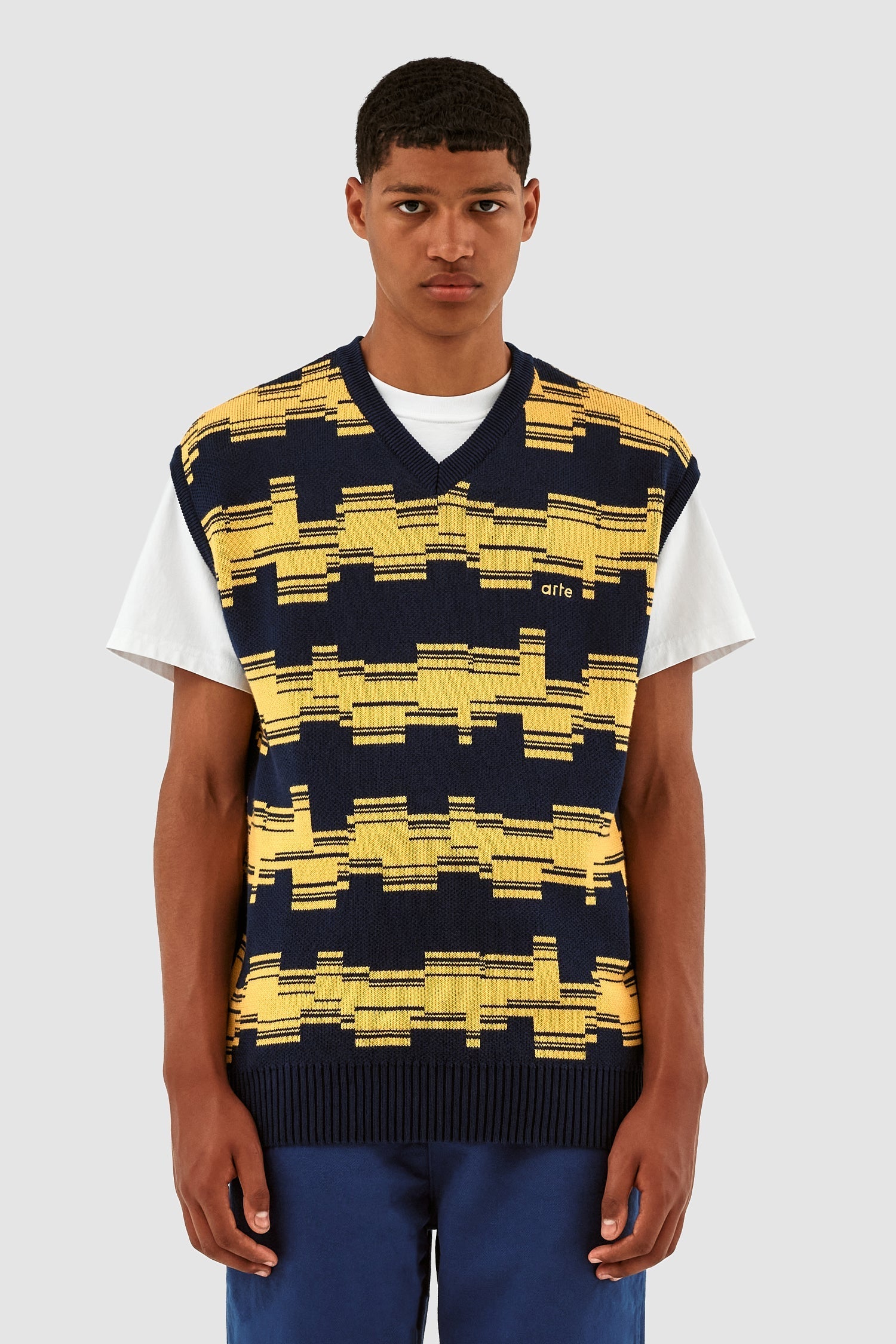 Tricot Karl Tertis - Marine/Jaune