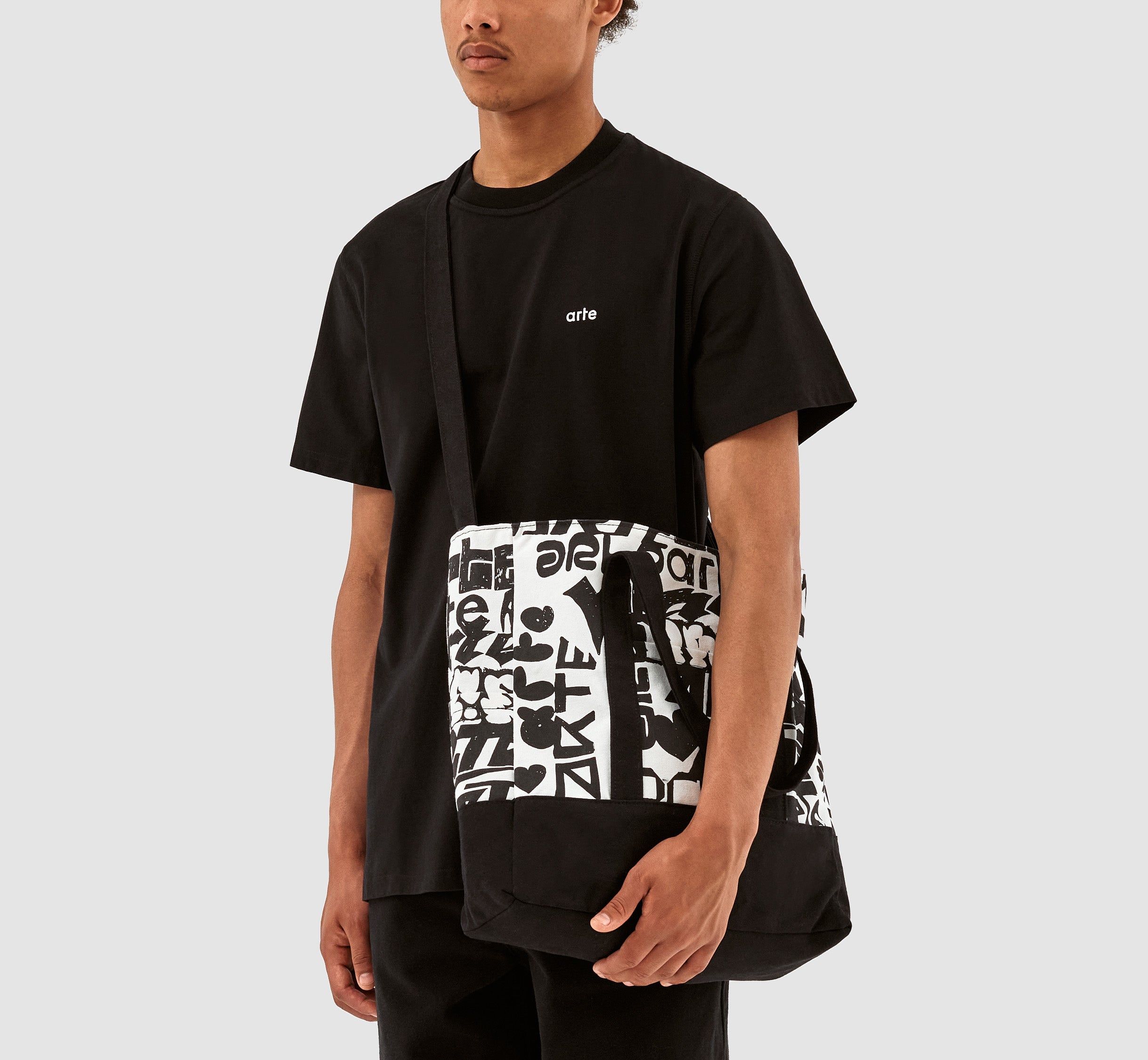 Sac fourre-tout Thomas Allover - Blanc/Noir