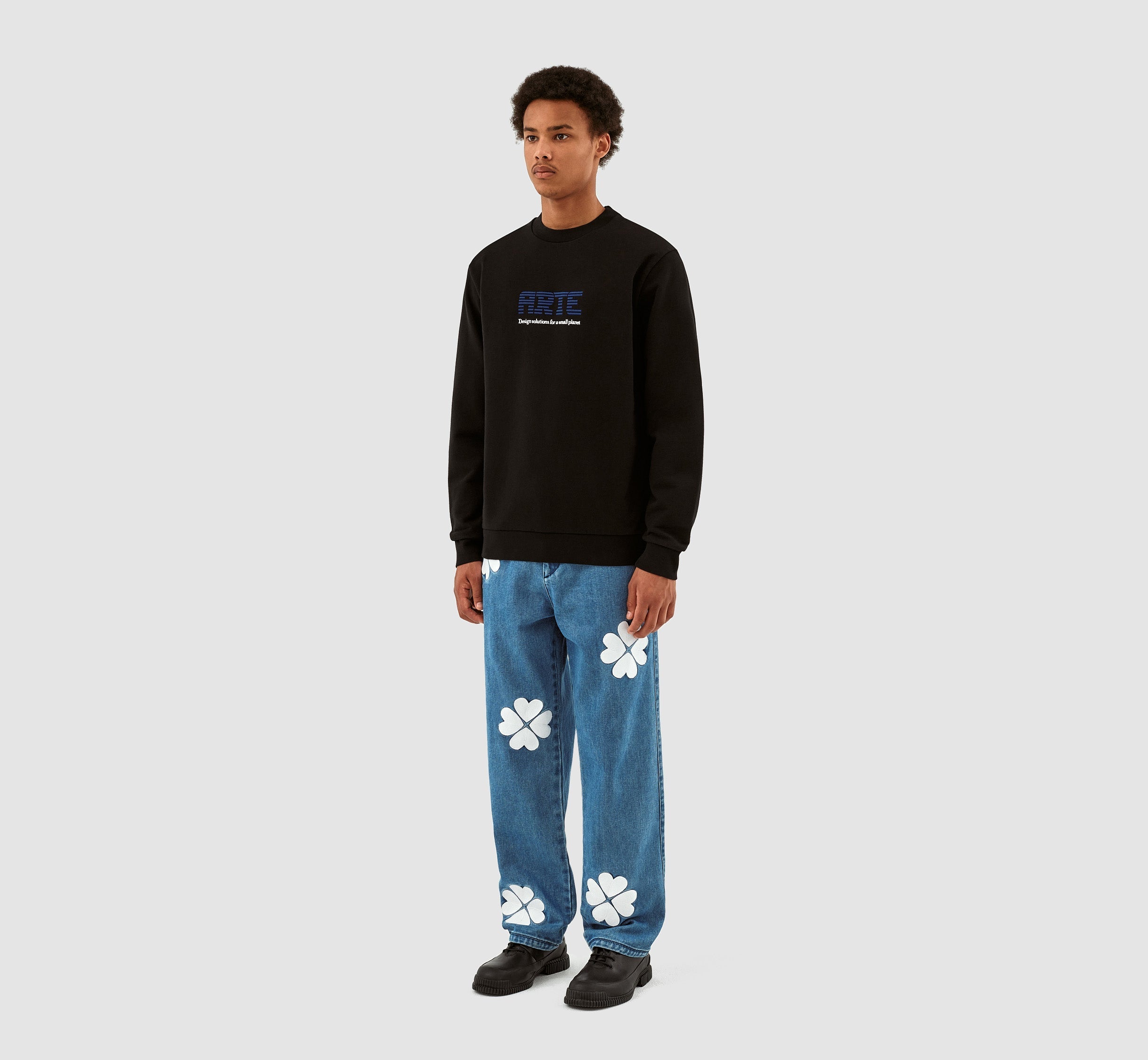 Clarck Block Logo Crewneck - Noir