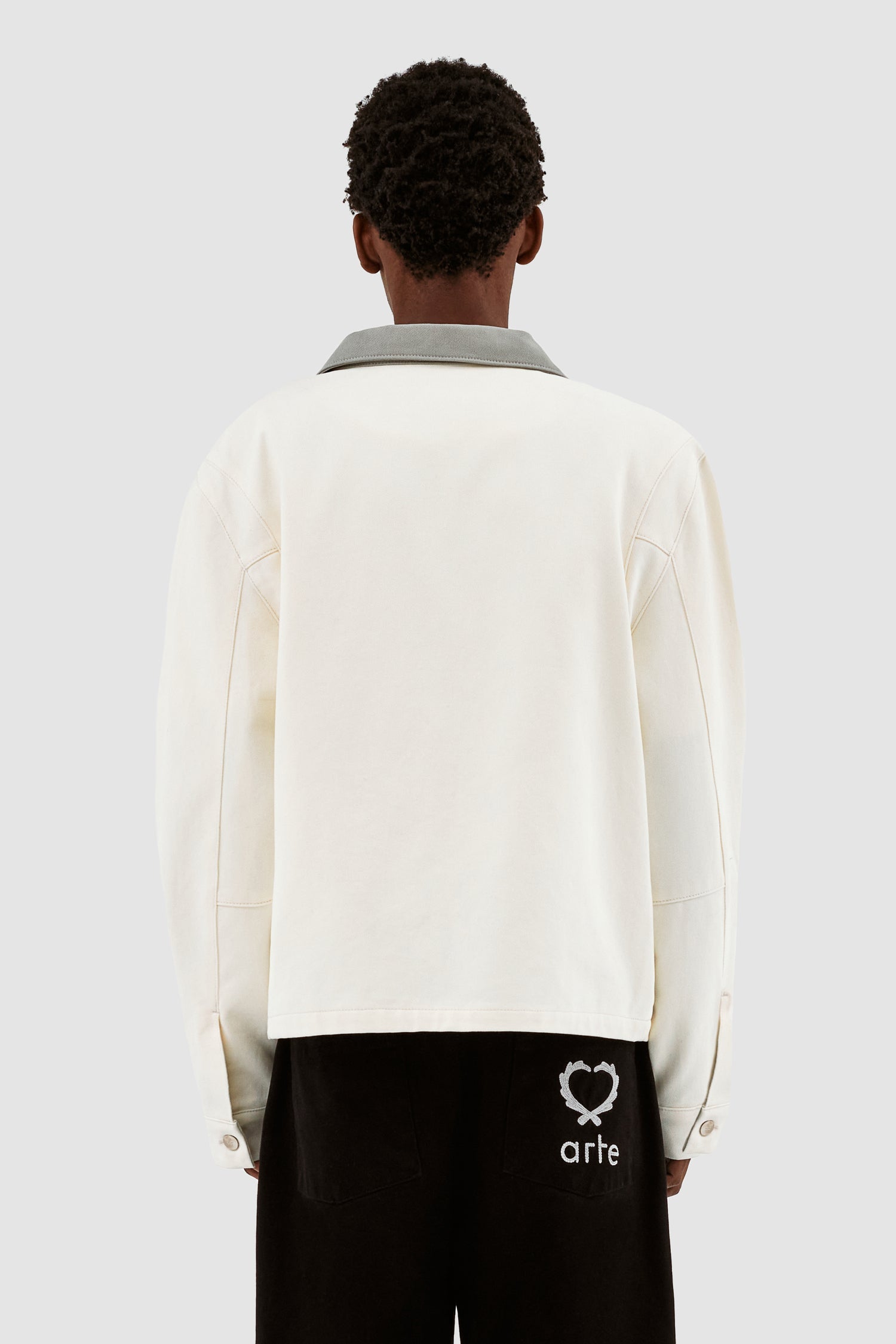 John Contrast Jacket - Crème/Gris