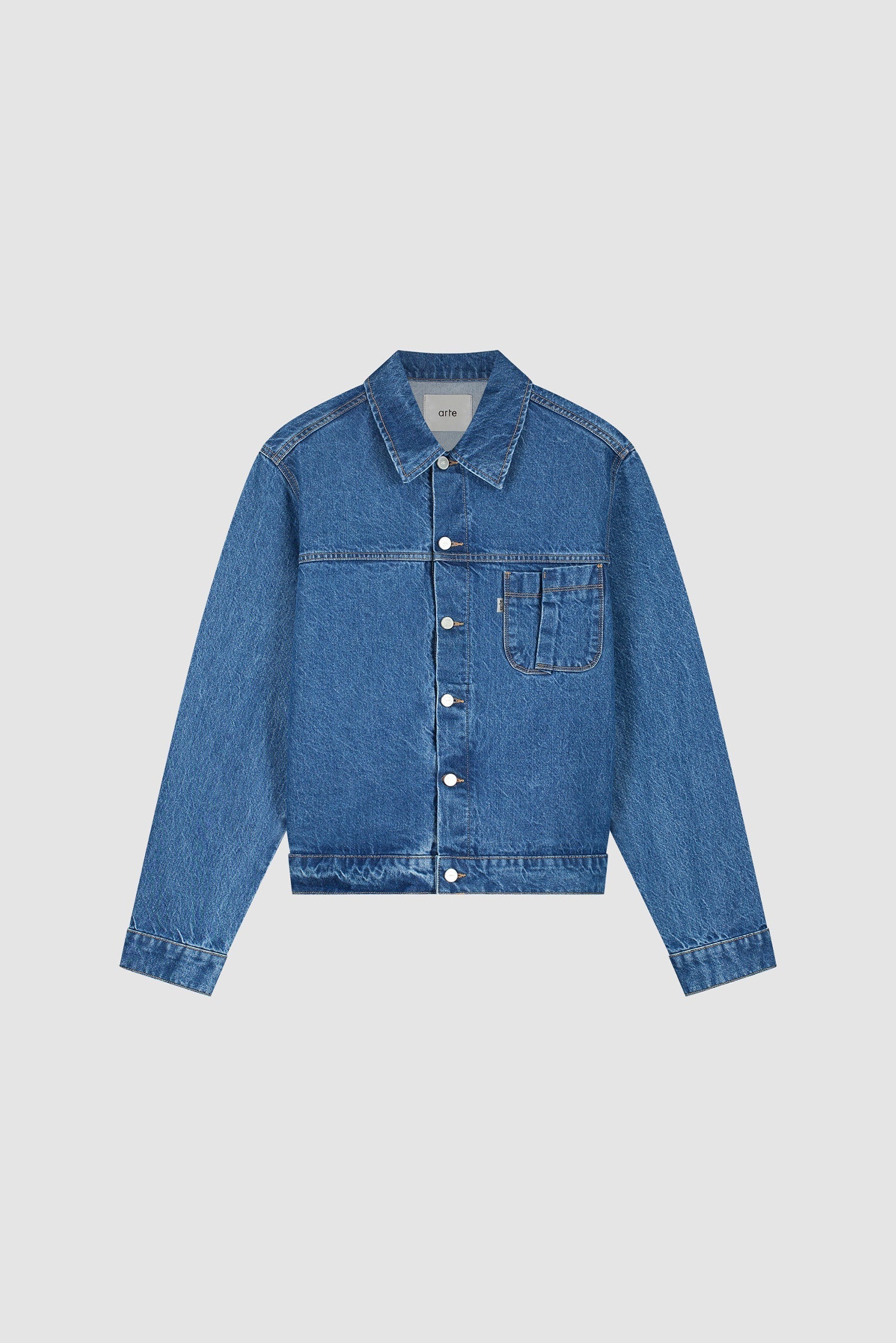 Veste en denim à poche pliée - Denim brut