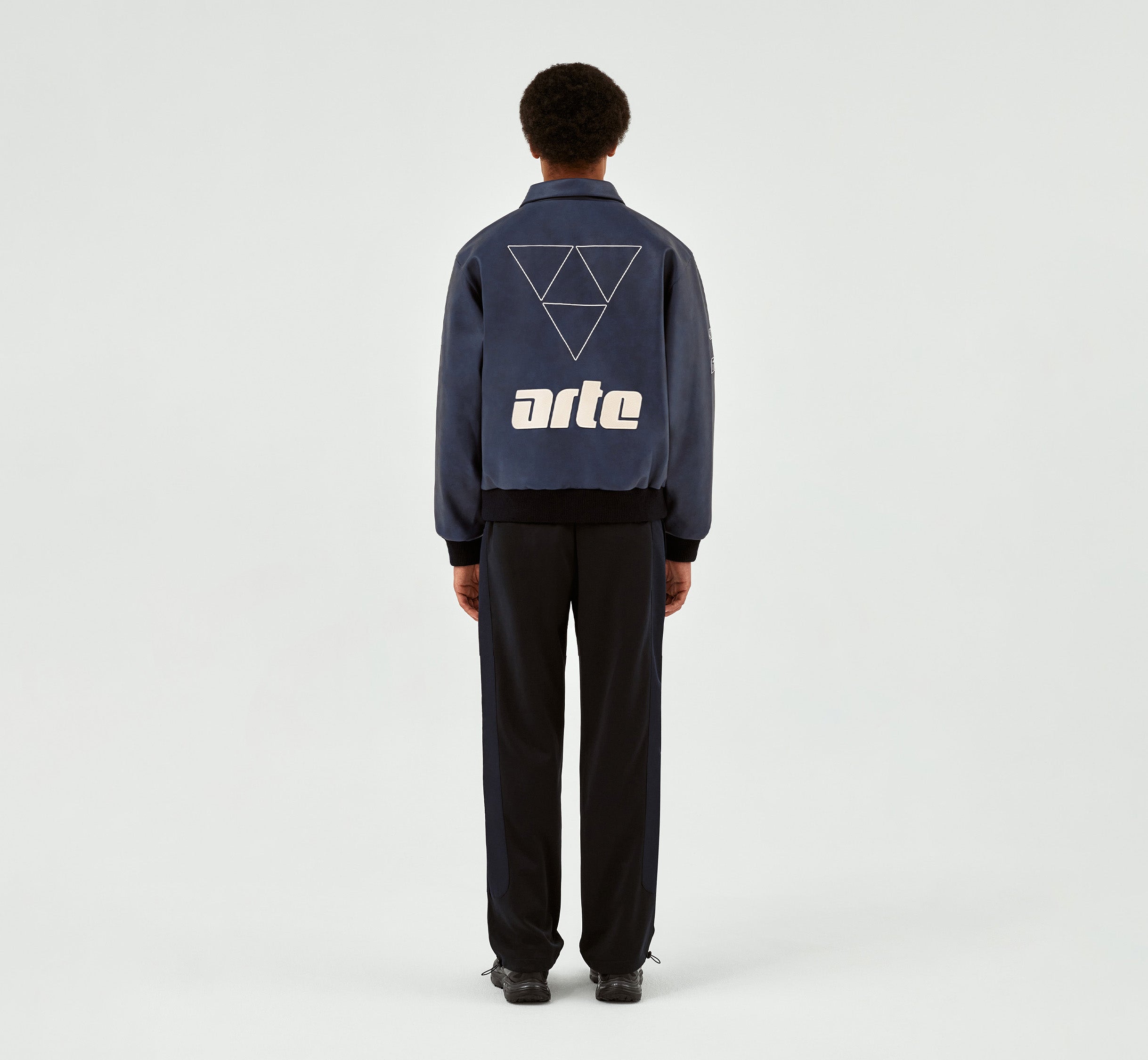 667 Veste en cuir - Marine