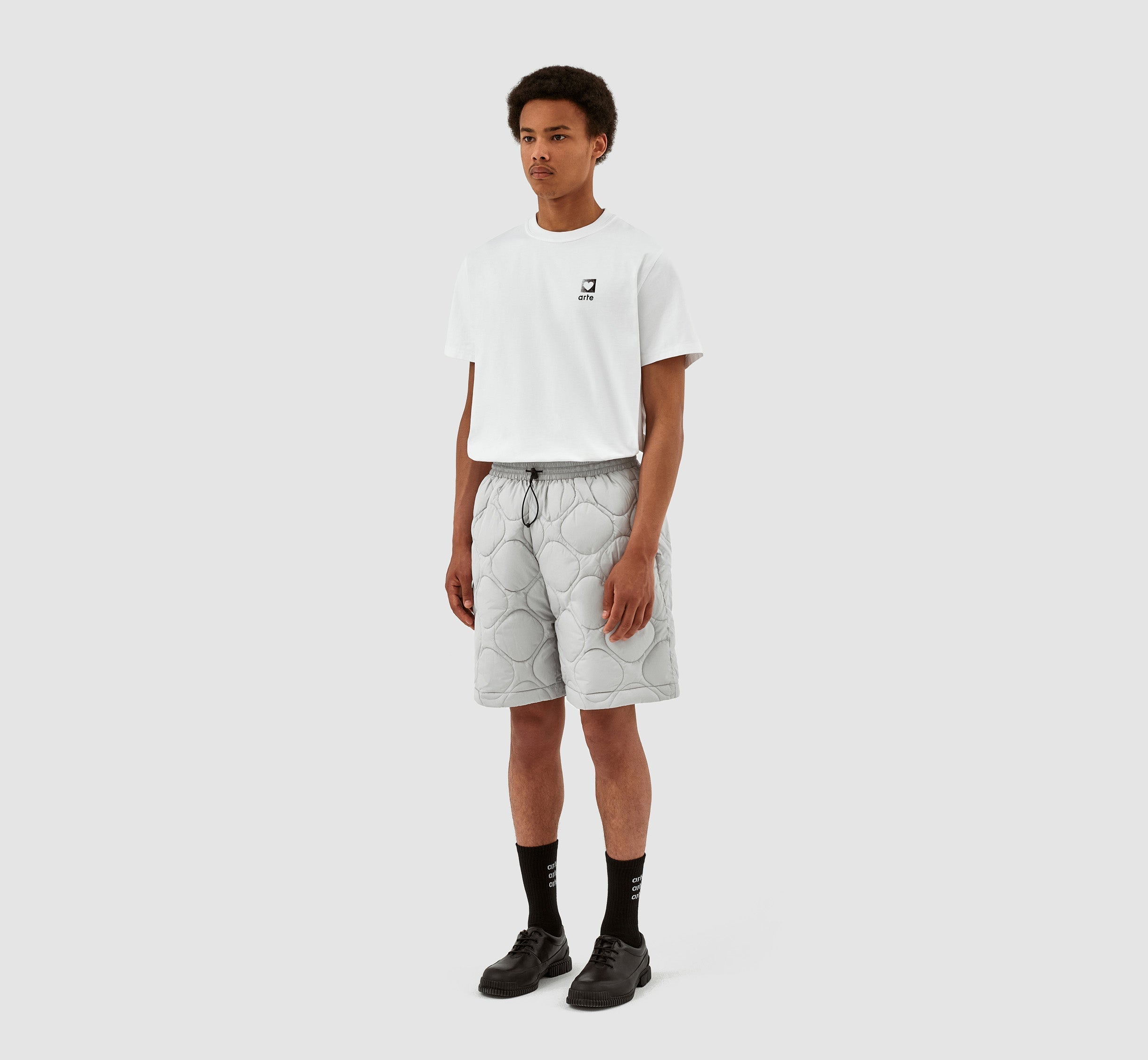 Short matelassé Steiner - Gris clair