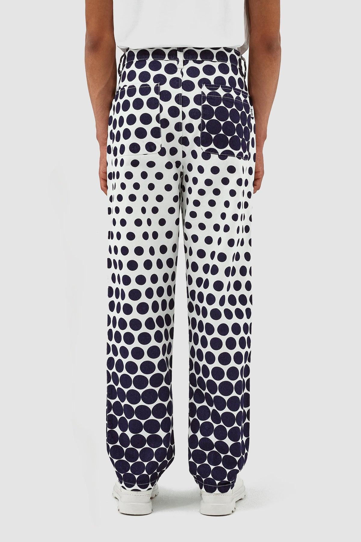 Pantalon à pois Paul - Marine/Blanc