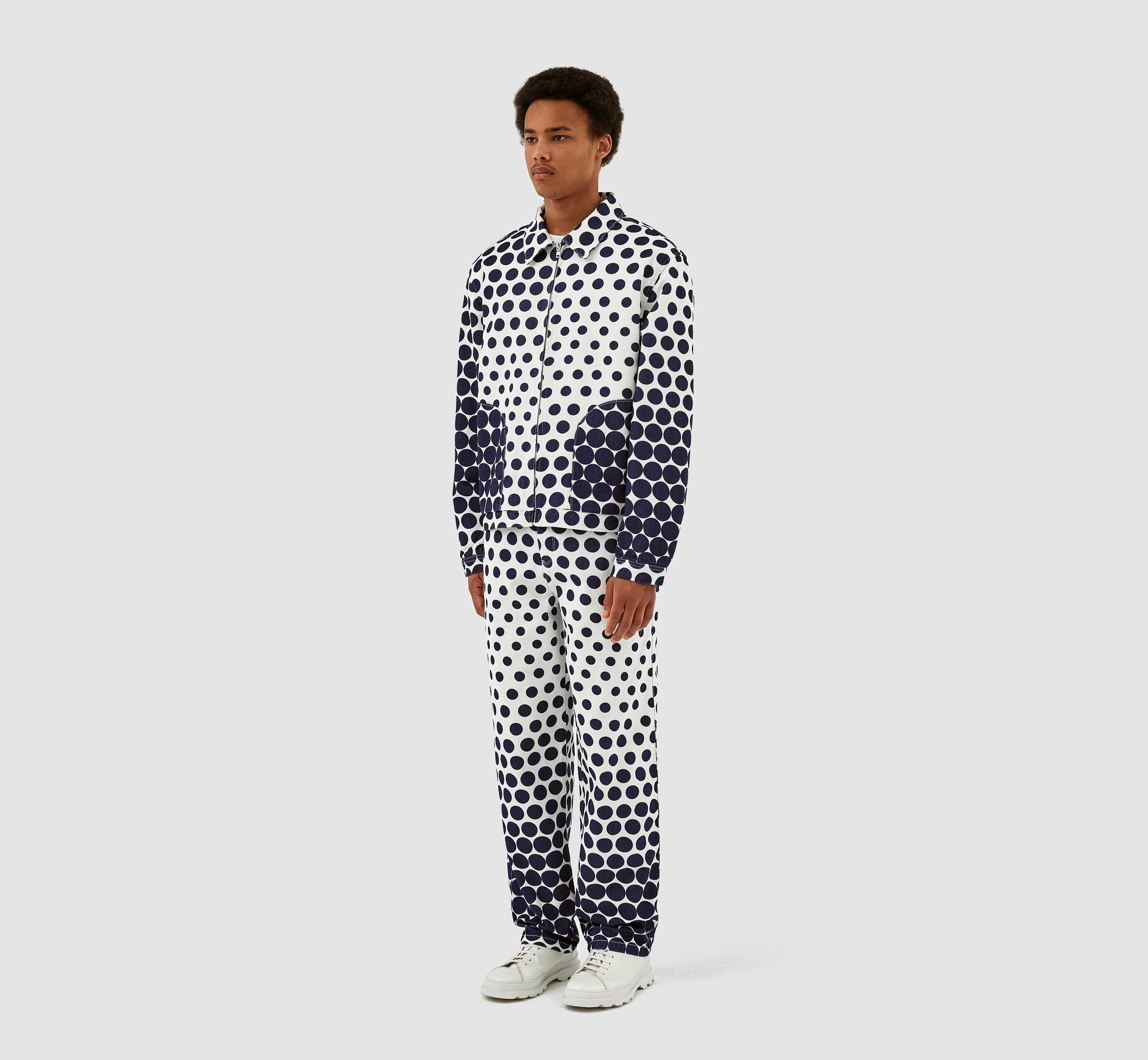 Veste à pois Jackson - Marine/Blanc