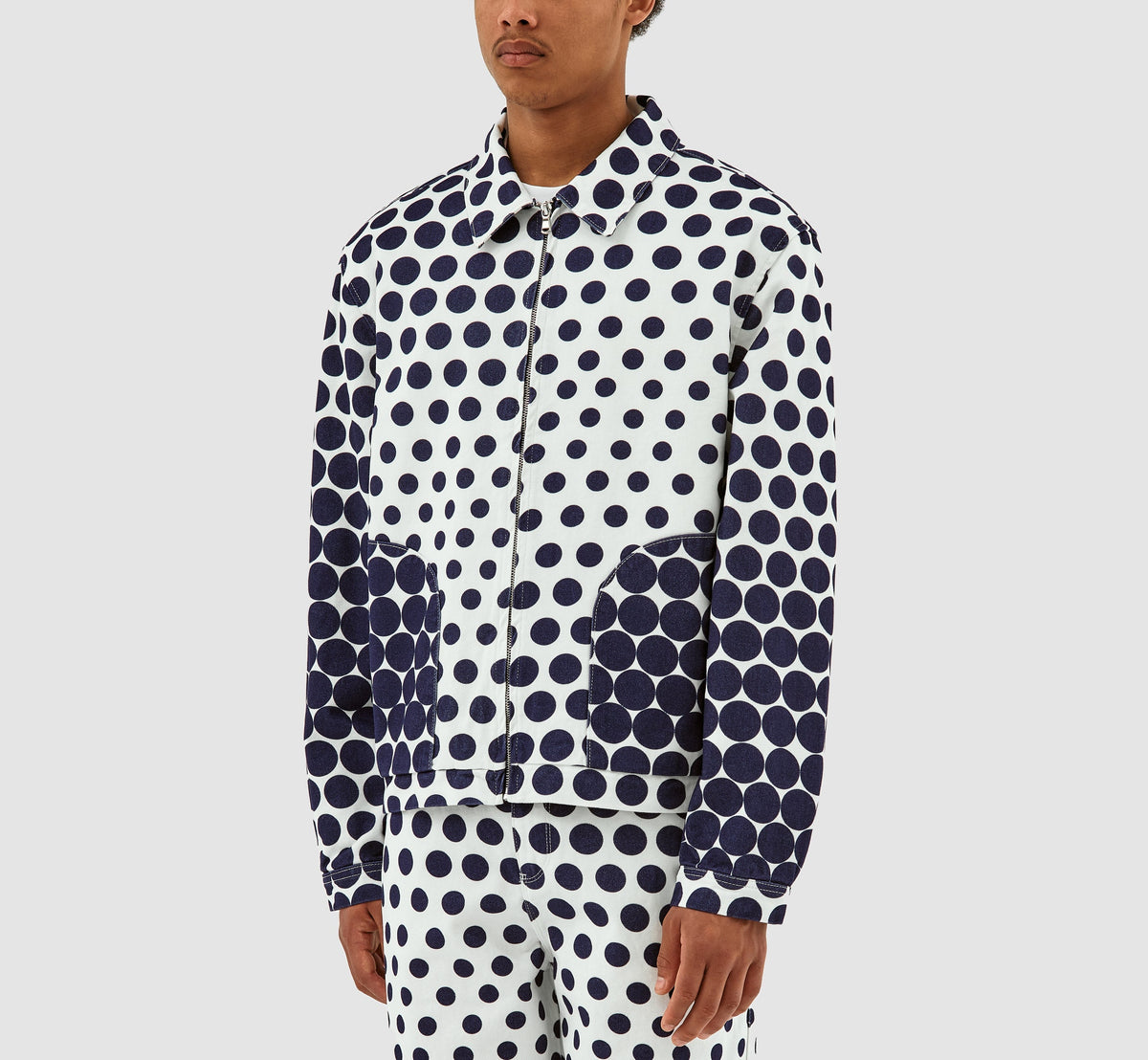 Veste à pois Jackson - Marine/Blanc